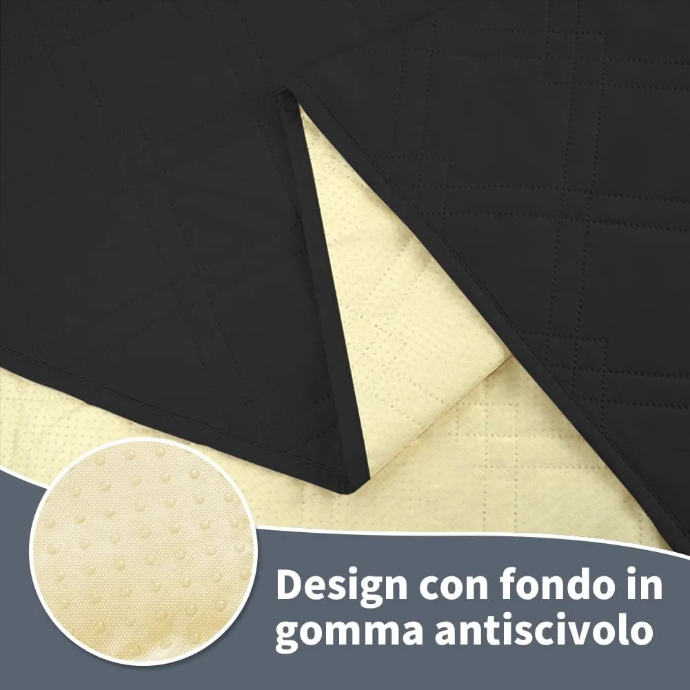 DUJUIKE Copridivano Impermeabile con Fondo Antiscivolo per Cani e Bambini, 3 Posti (Nero, 208 x 208 cm) - immagine 4
