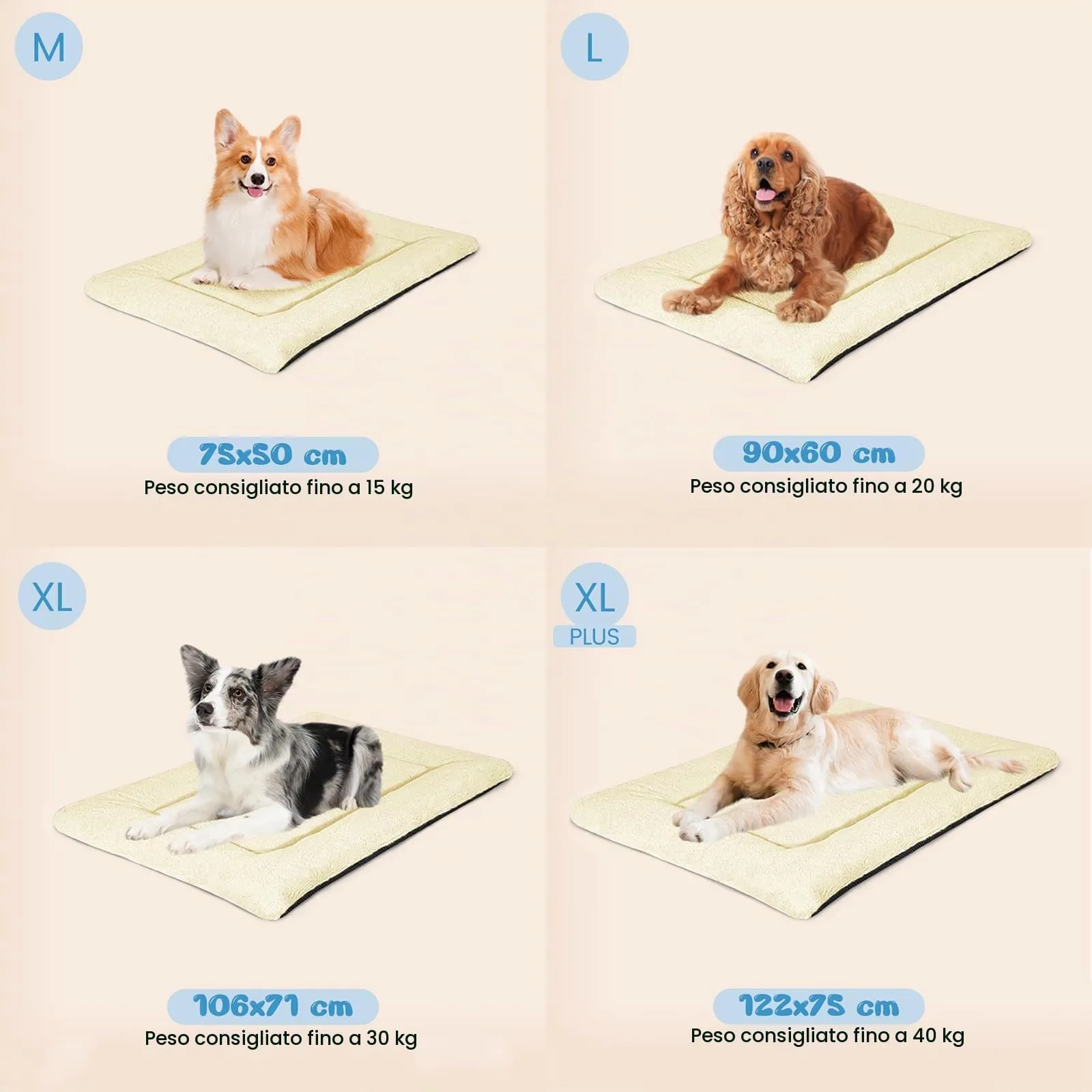 BaoDan Cuccia Cane Interno Taglia Grande, Cuscino Lavabile, 90x60 cm - immagine 2