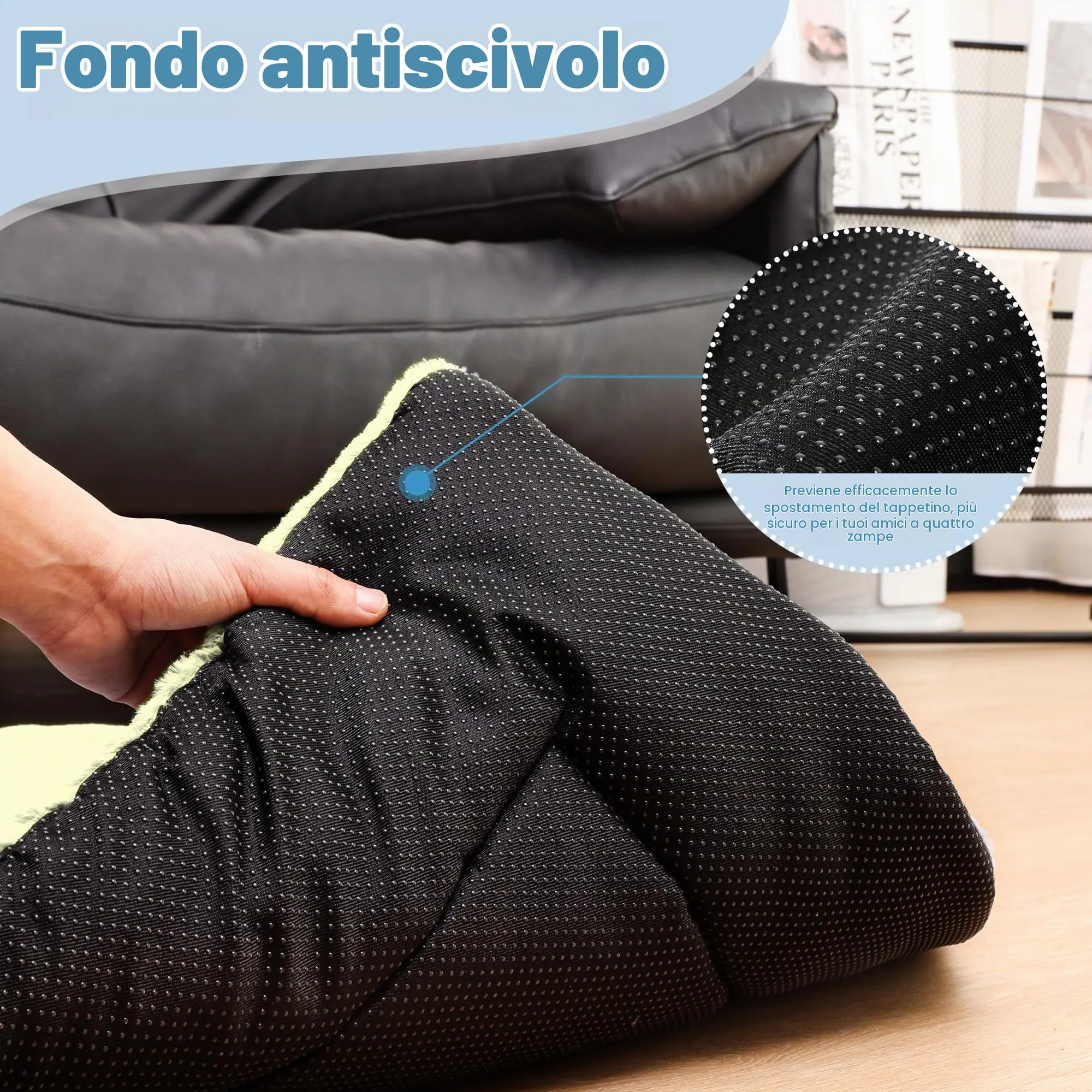 BaoDan Cuccia Cane Interno Taglia Grande, Cuscino Lavabile, 90x60 cm - immagine 3