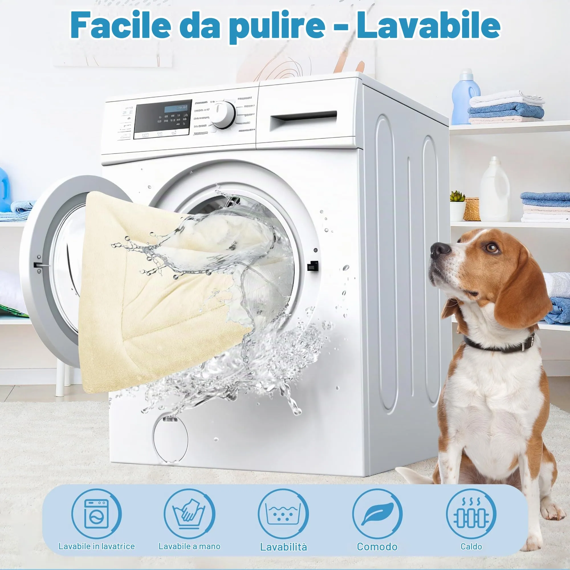 BaoDan Cuccia Cane Interno Taglia Grande, Cuscino Lavabile, 90x60 cm - immagine 4