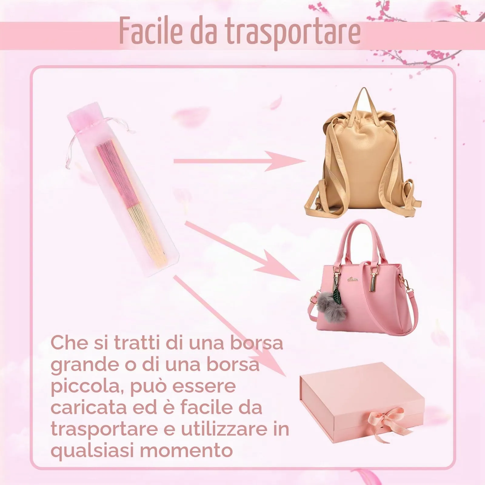 Ourdort Ventagli Arcobaleno Pieghevoli, 4 Pezzi (Rosa) - immagine 6