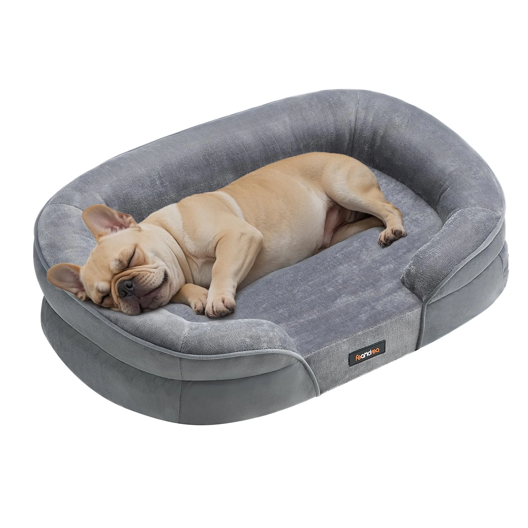 Feandrea Cuccia Ortopedica per Cani di Taglia Media, 76 x 51 x 18 cm, Rivestimento Impermeabile, Grigio Chiaro PGW281G01 - immagine 1