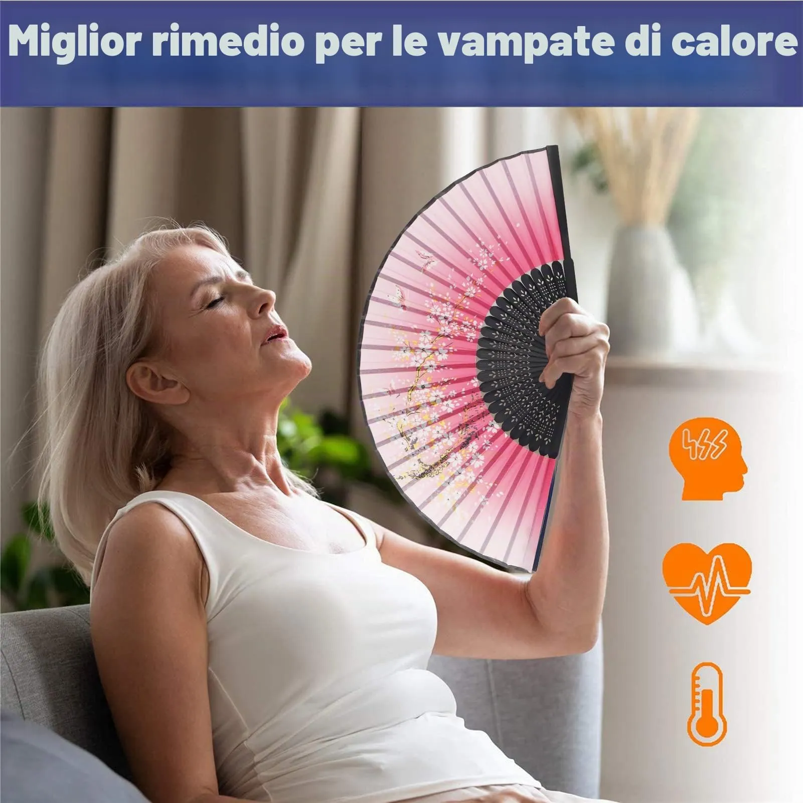 Ourdort Ventagli Pieghevoli a Mano, 2 Pezzi - immagine 5