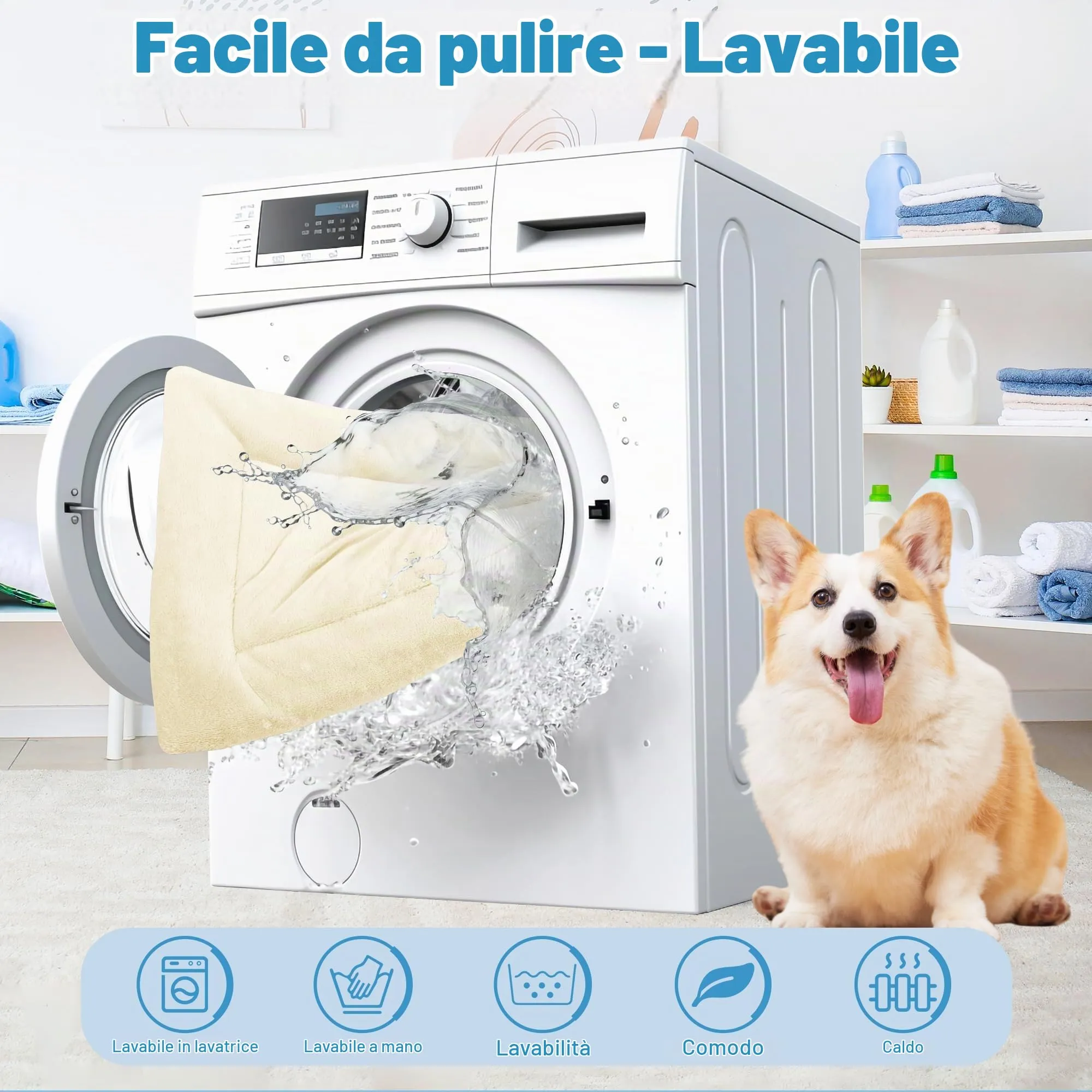 BaoDan Cuccia Cane Interno, Cuscino Lavabile, 75x50 cm - immagine 4