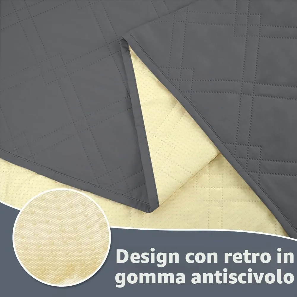 DUJUIKE Copridivano Impermeabile Antiscivolo per Cani e Bambini, 3 Posti (Grigio, 208 x 260 cm) - immagine 4