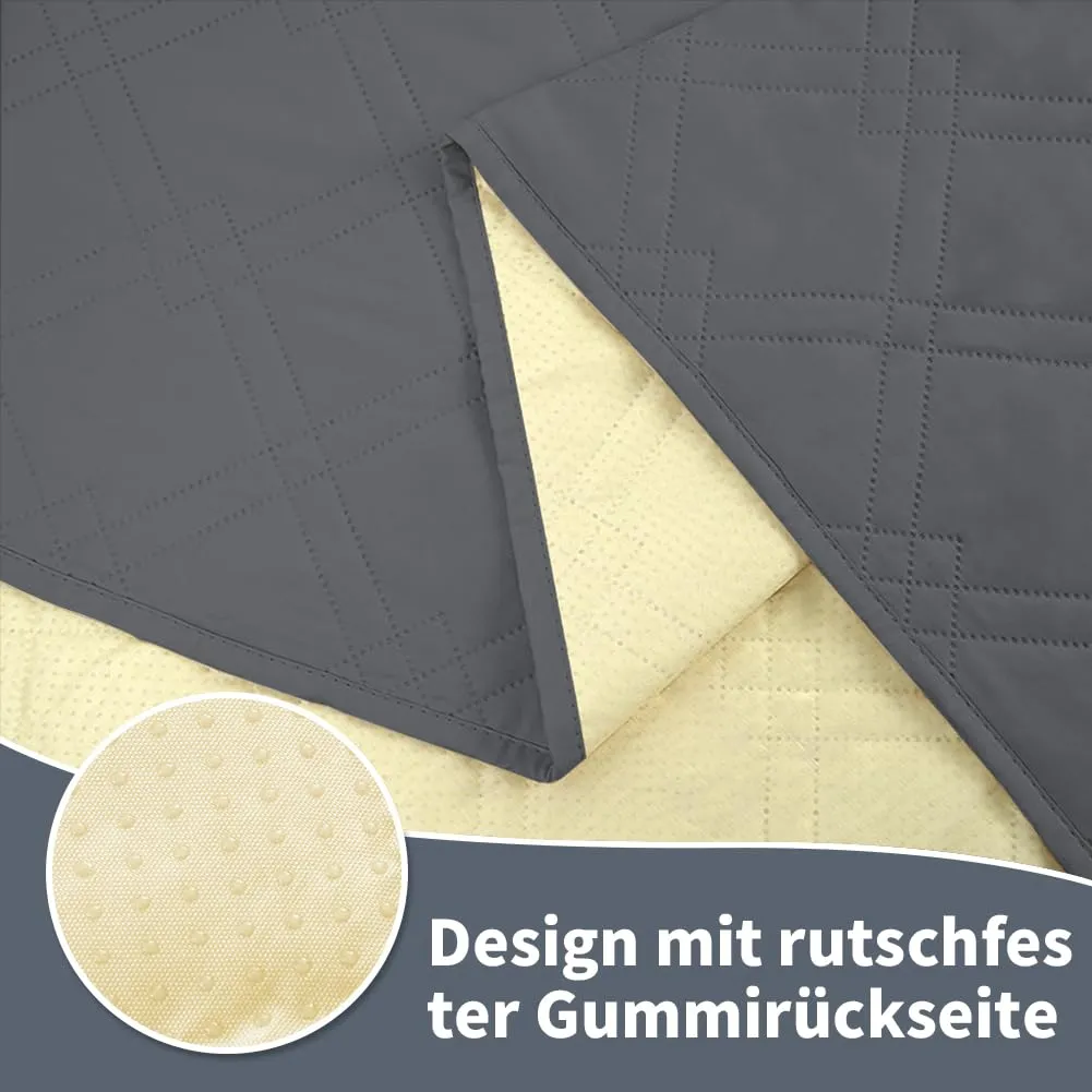 DUJUIKE Copridivano Impermeabile Antiscivolo per Cani e Bambini, 3 Posti, Grigio, 173 x 208 cm - immagine 4
