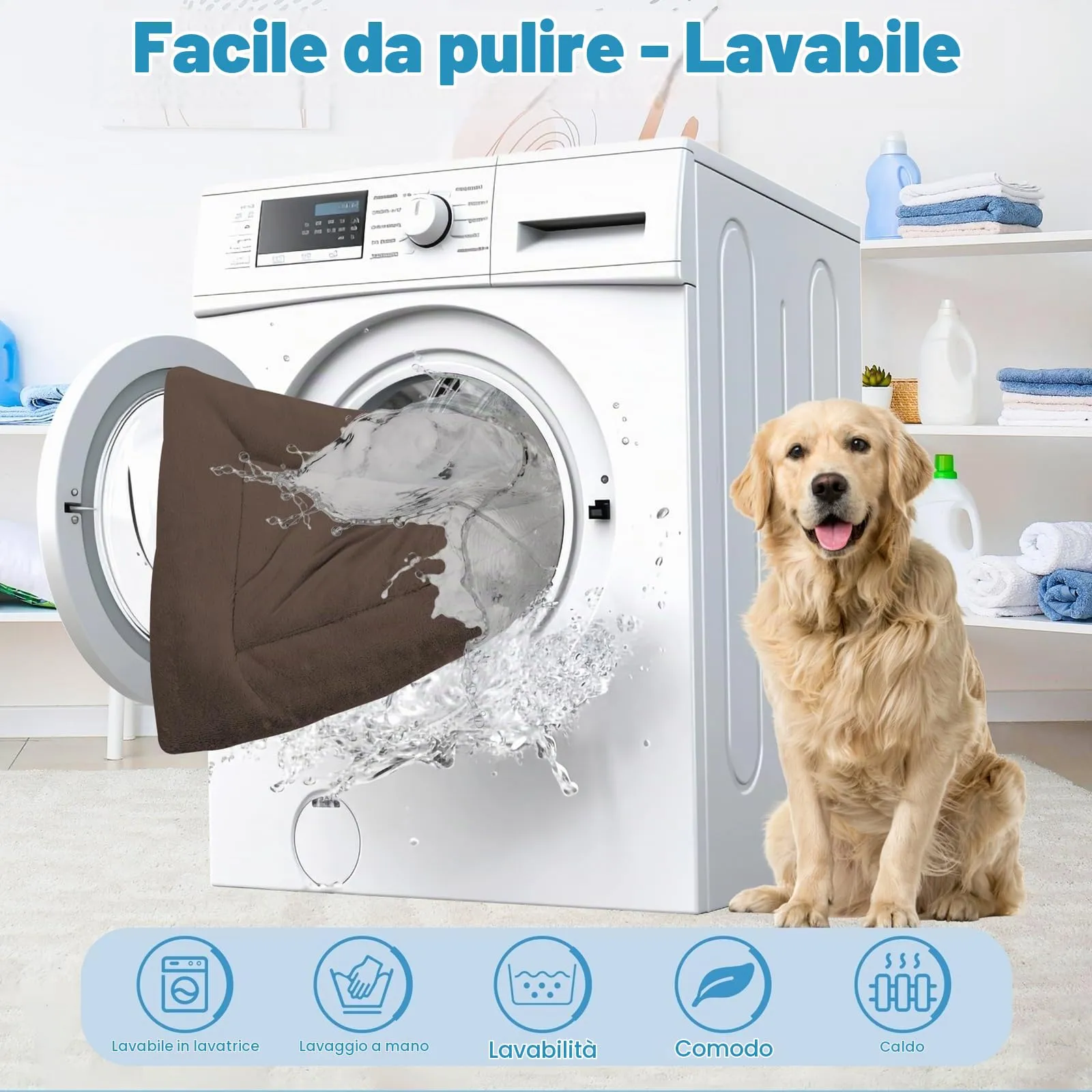 BaoDan Cuccia Cane Interno Taglia Grande, 122x75 cm Cuscino Cane Lavabile - immagine 5