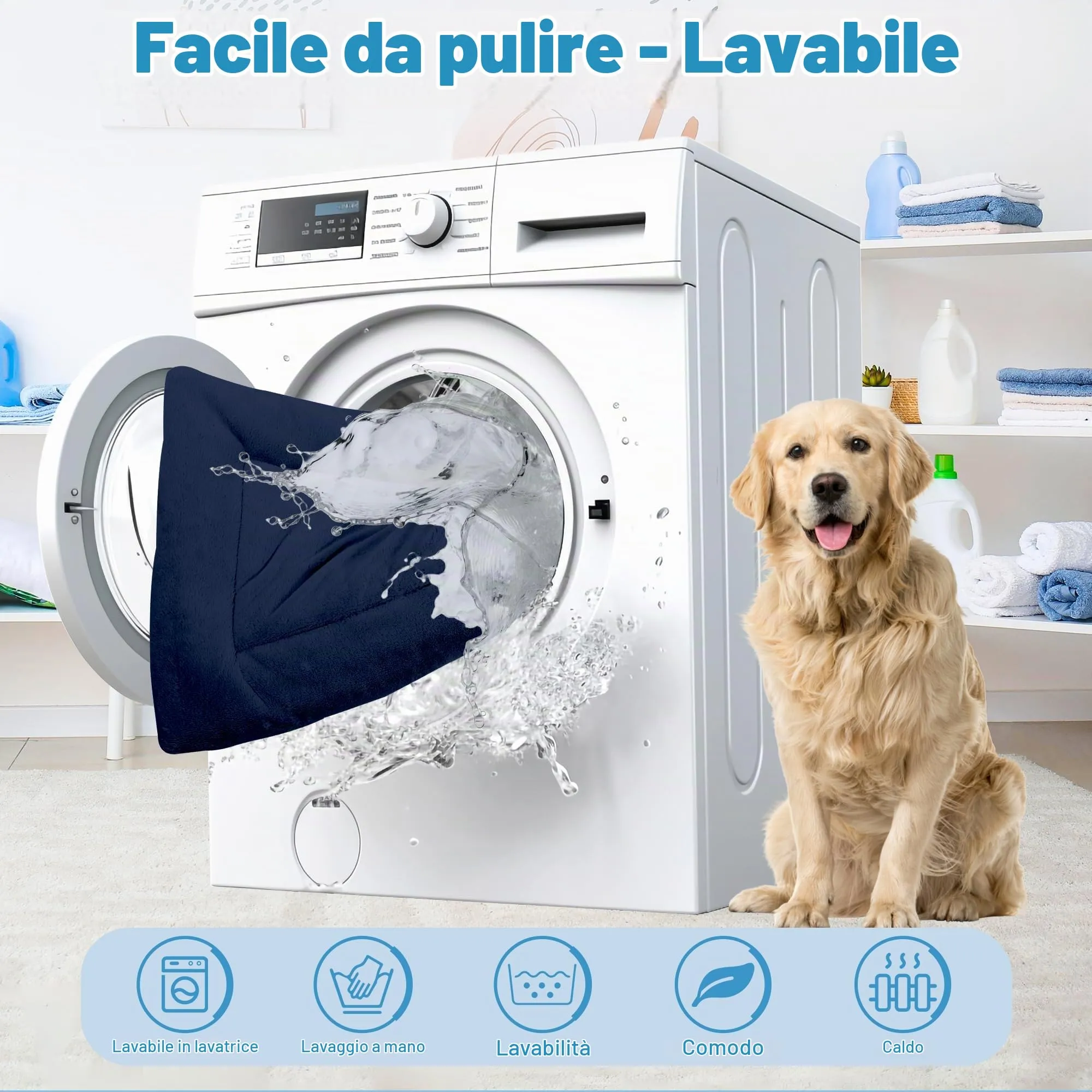 BaoDan Cuccia Cane Interno Lavabile, Taglia Grande, 122x75 cm - immagine 5