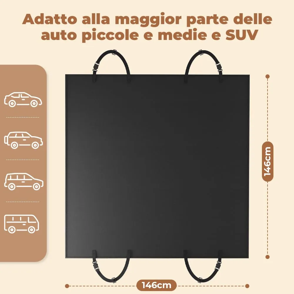 KYG Coprisedile Auto per Cani, Oxford 600D Impermeabile Antiscivolo e AntiGraffio, Universale, 146x146cm - immagine 2