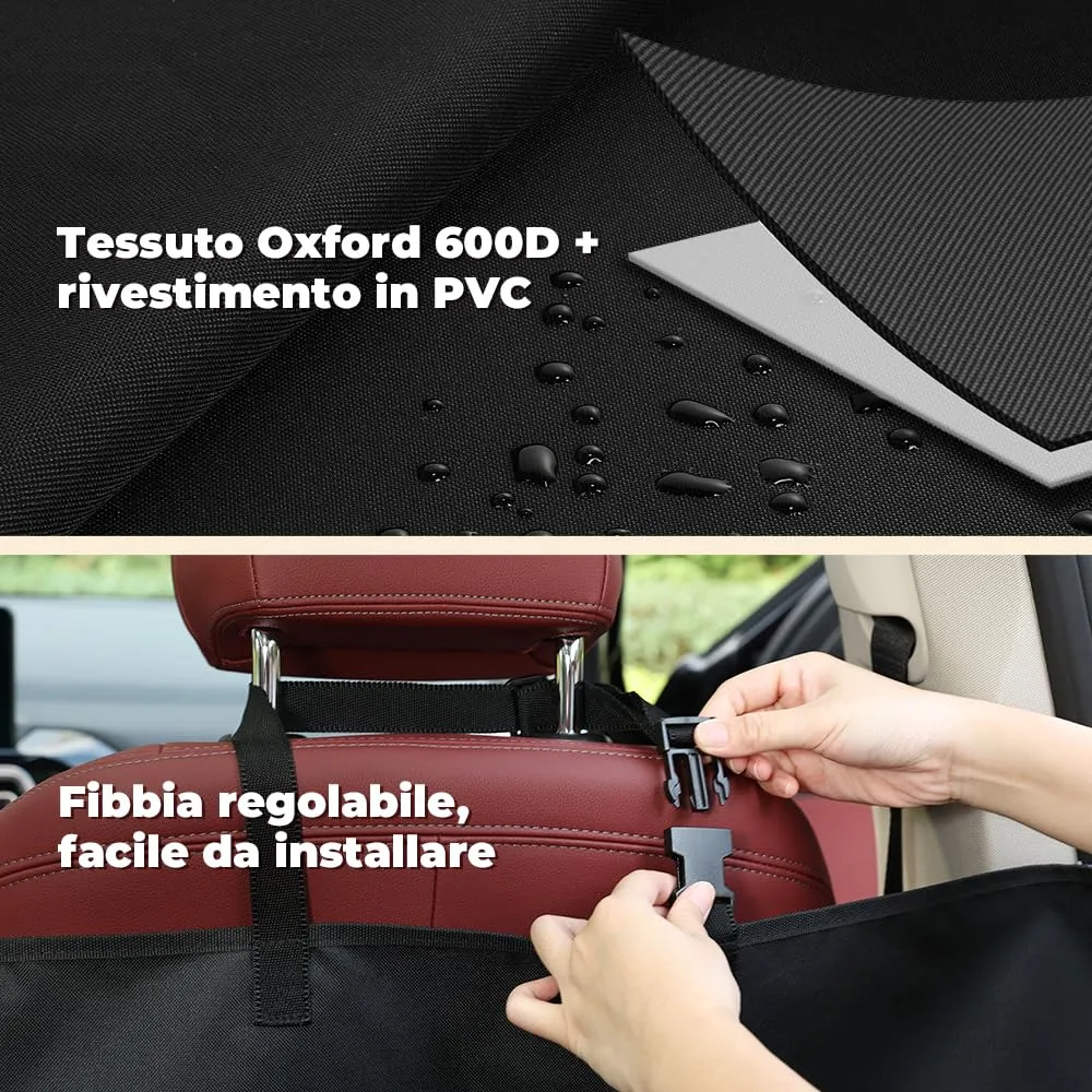 KYG Coprisedile Auto per Cani, Oxford 600D Impermeabile Antiscivolo e AntiGraffio, Universale, 146x146cm - immagine 3