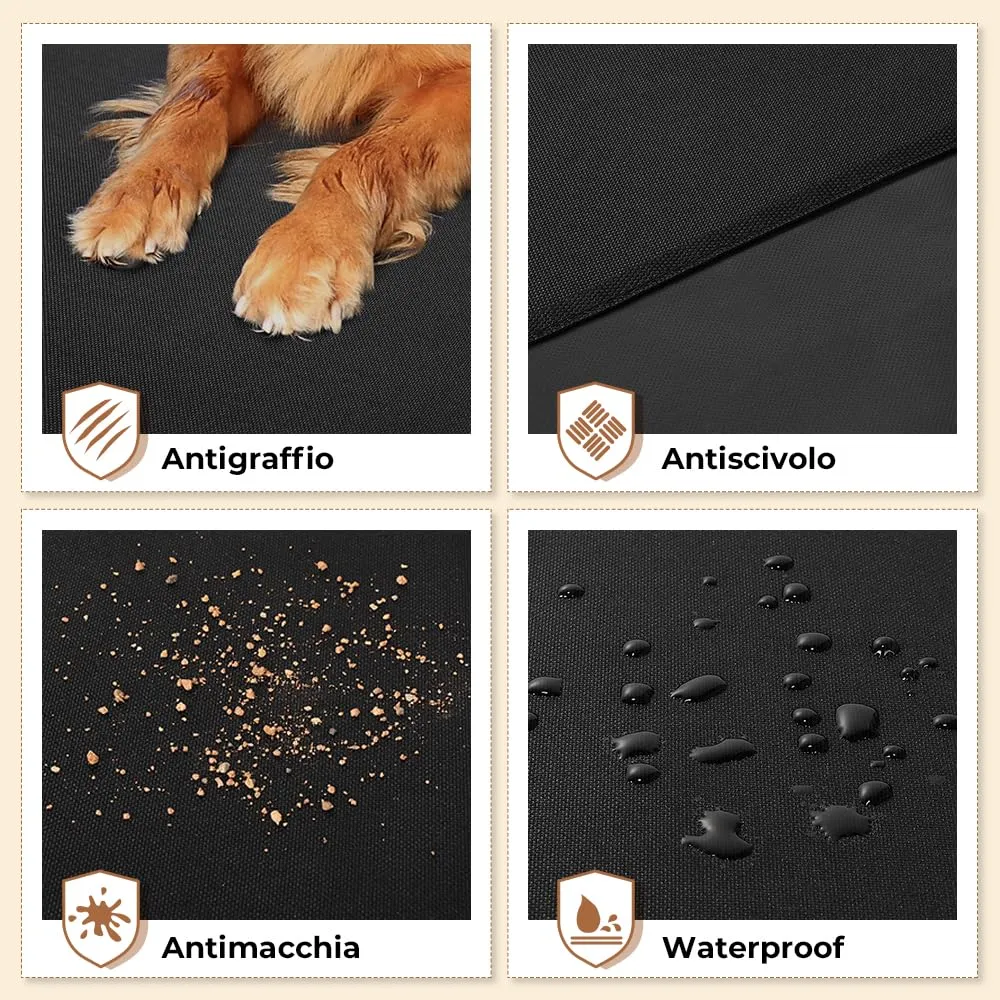 KYG Coprisedile Auto per Cani, Oxford 600D Impermeabile Antiscivolo e AntiGraffio, Universale, 146x146cm - immagine 4