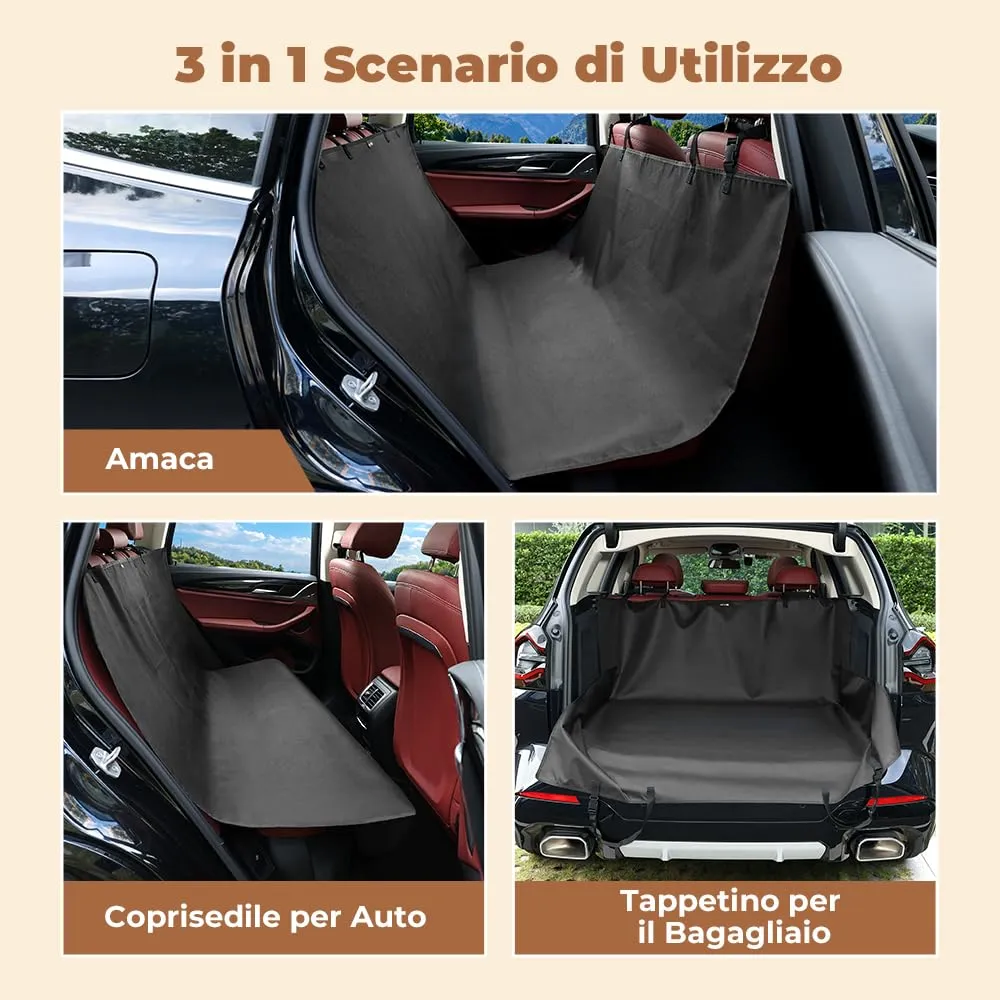 KYG Coprisedile Auto per Cani, Oxford 600D Impermeabile Antiscivolo e AntiGraffio, Universale, 146x146cm - immagine 5