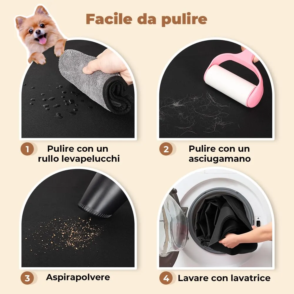KYG Coprisedile Auto per Cani, Oxford 600D Impermeabile Antiscivolo e AntiGraffio, Universale, 146x146cm - immagine 6