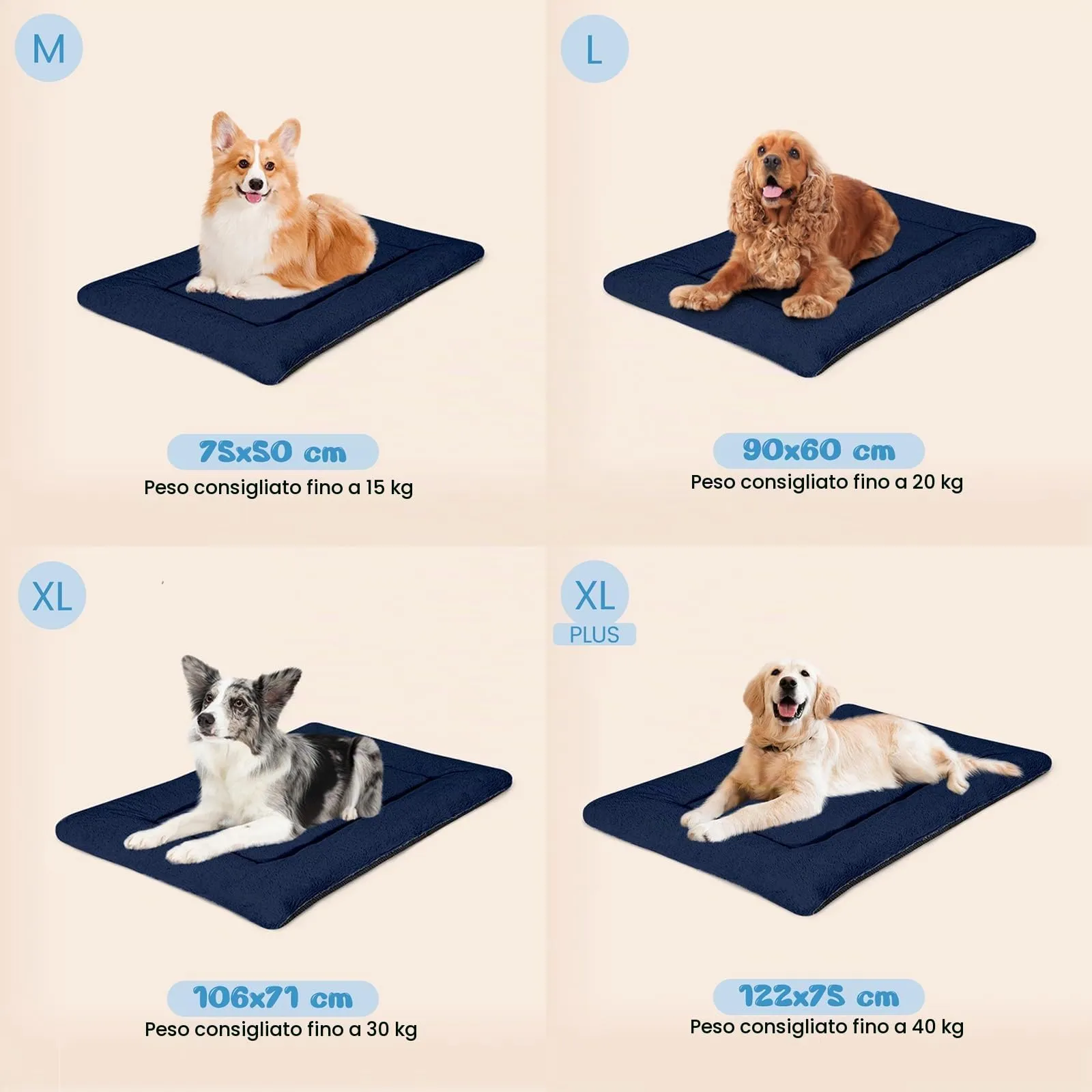 BaoDan Cuccia Cane Interno, Cuscino Lavabile, 90x60 cm - immagine 2