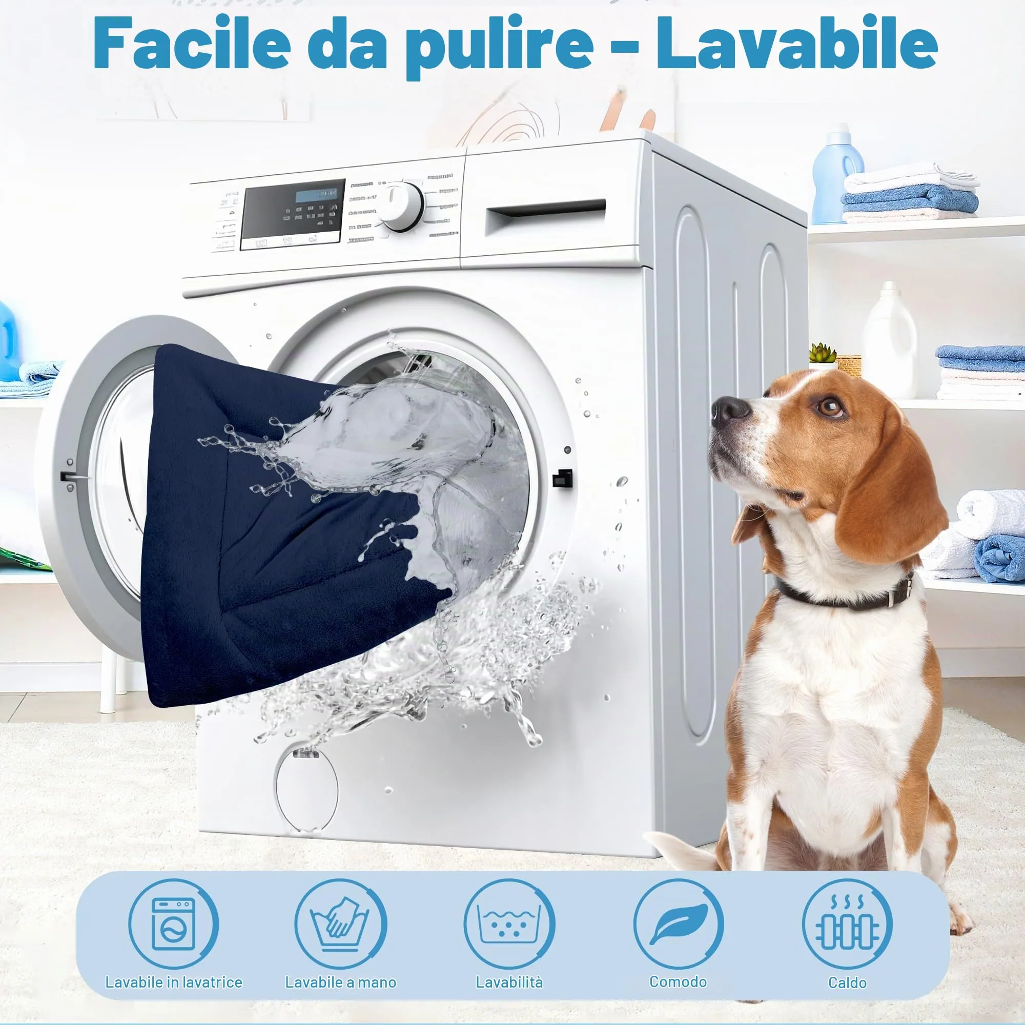 BaoDan Cuccia Cane Interno, Cuscino Lavabile, 90x60 cm - immagine 5