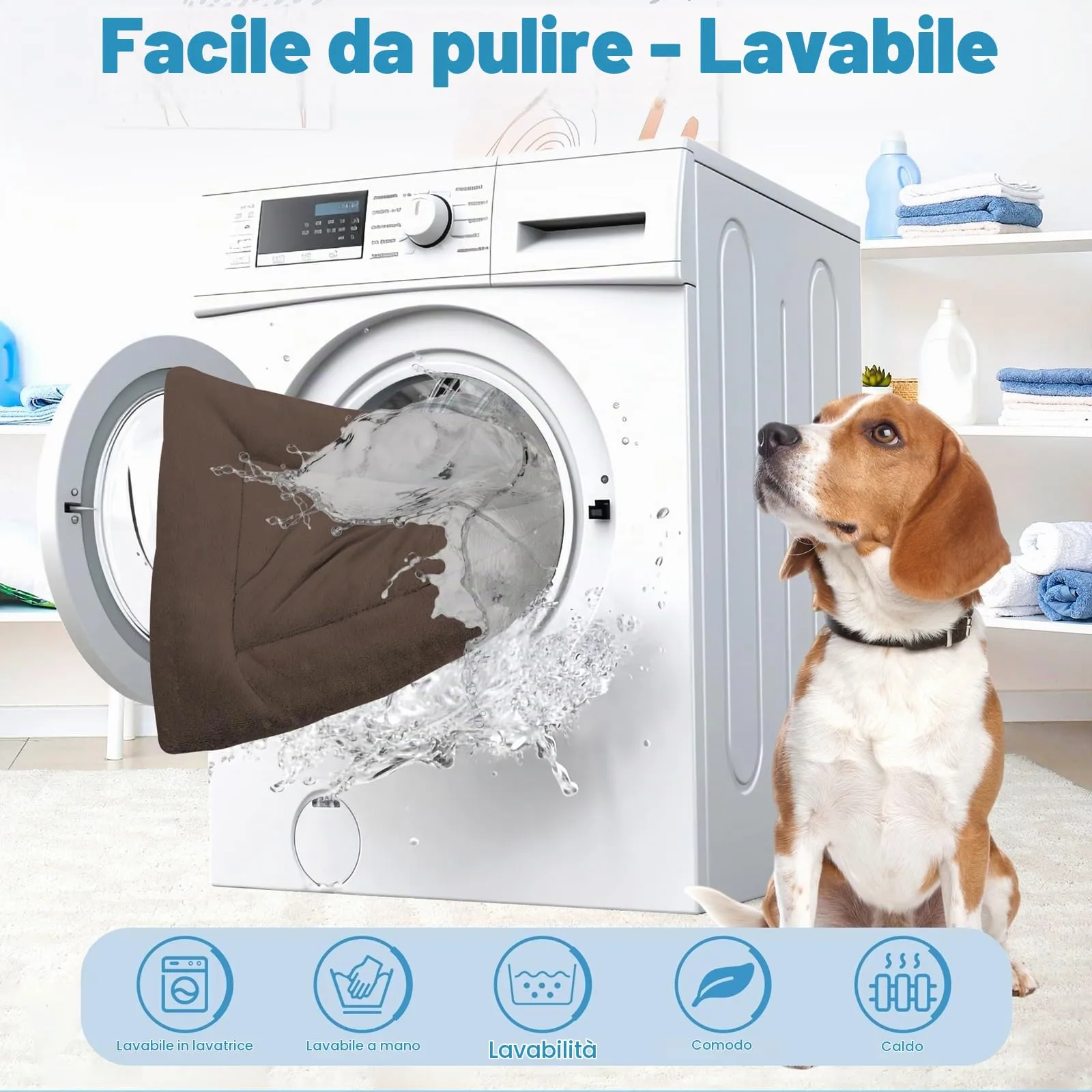 BaoDan Cuccia Cane Interno Taglia Grande, 90x60 cm, Cuscino Lavabile - immagine 4