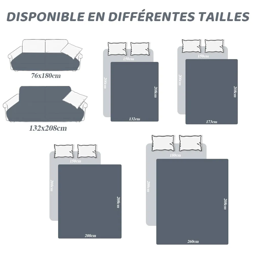DUJUIKE Copridivano Impermeabile Antiscivolo per Cani e Bambini, 208 x 208 cm, Crema - immagine 6