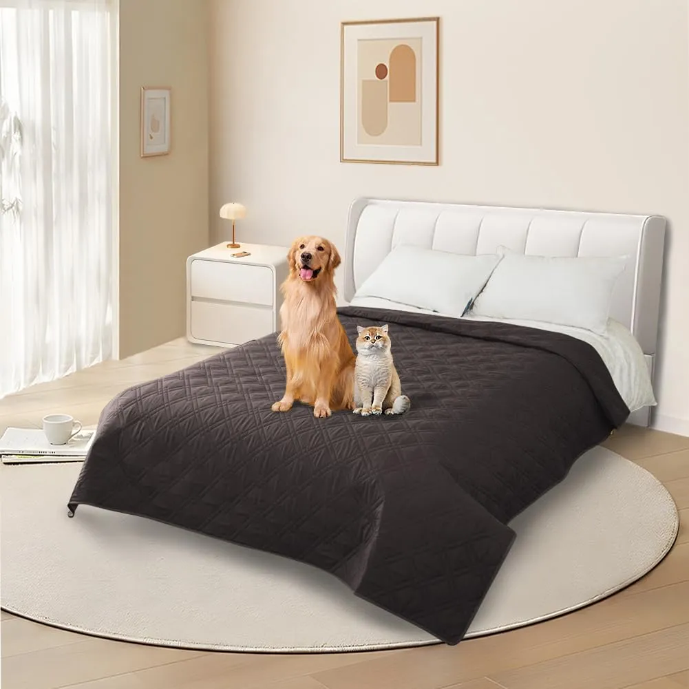 DUJUIKE Copridivano Impermeabile Antiscivolo per Animali Domestici e Bambini, 3 Posti (Caffè, 76 x 180 cm) - immagine 2