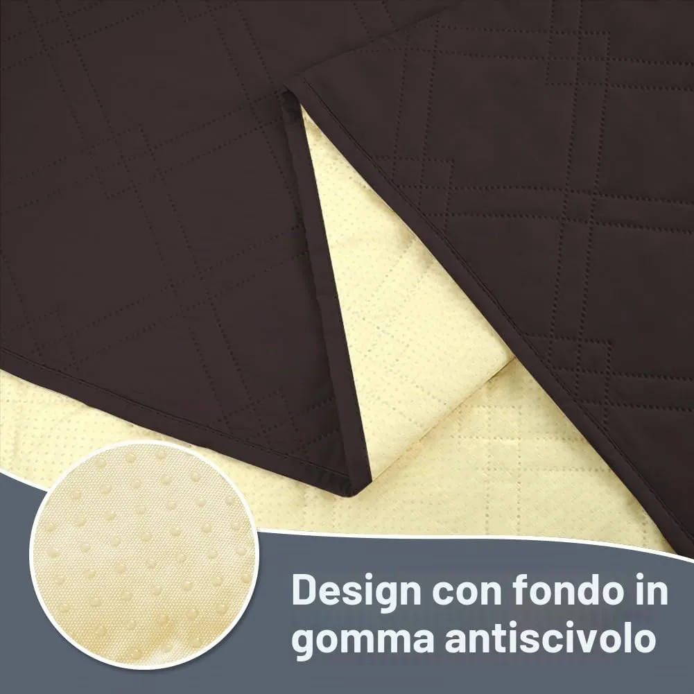 DUJUIKE Copridivano Impermeabile Antiscivolo per Animali Domestici e Bambini, 3 Posti (Caffè, 76 x 180 cm) - immagine 4