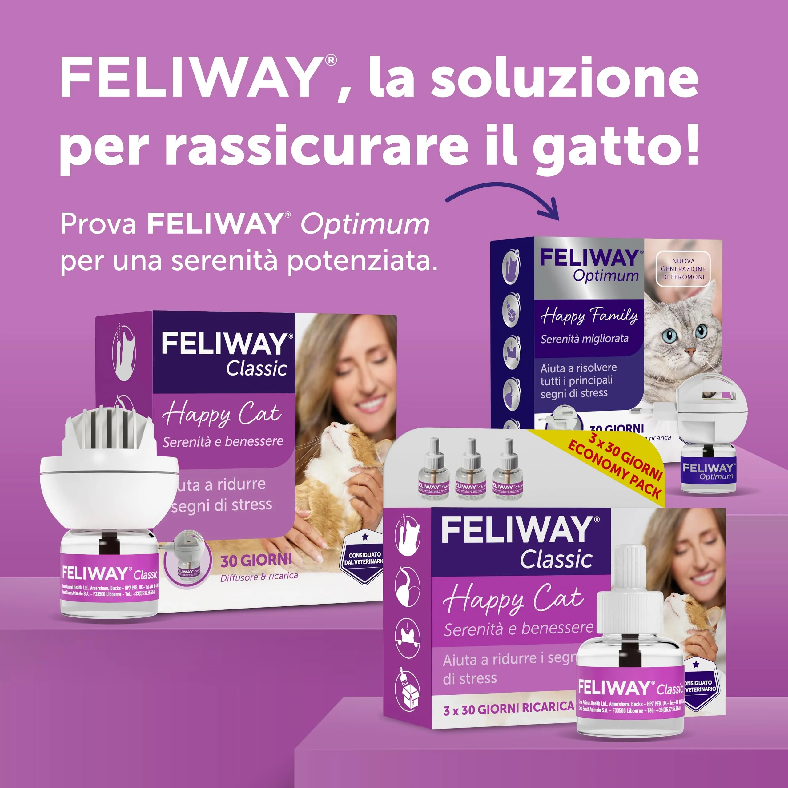 FELIWAY Classic Ricarica di Feromoni Calmanti per Gatti, 3 x 48ml - immagine 9