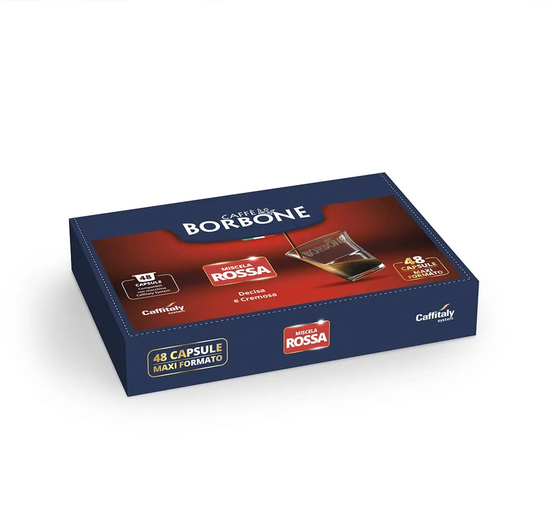 Caffè Borbone Miscela Rossa, 48 Capsule per Macchine Caffitaly - immagine 1