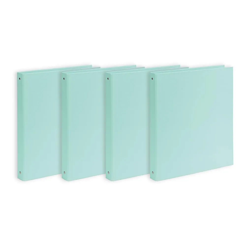 Favorit Raccoglitori A4 Azzurro Pastello, PP 22x30cm, diametro 30 mm, Set da 4 - immagine 1