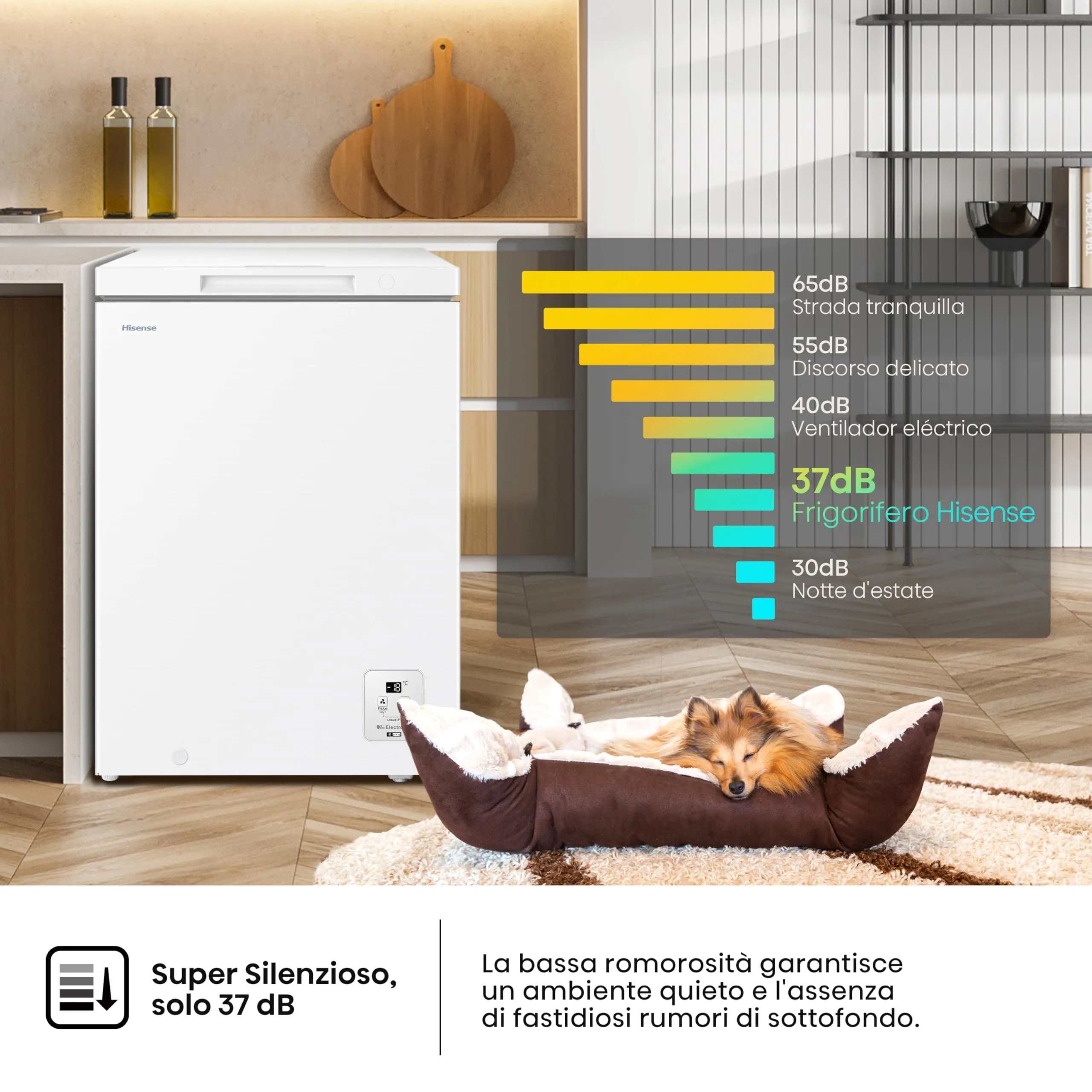 Hisense HCF145E Congelatore a Pozzo 141 Litri, Classe E, Bianco - immagine 5