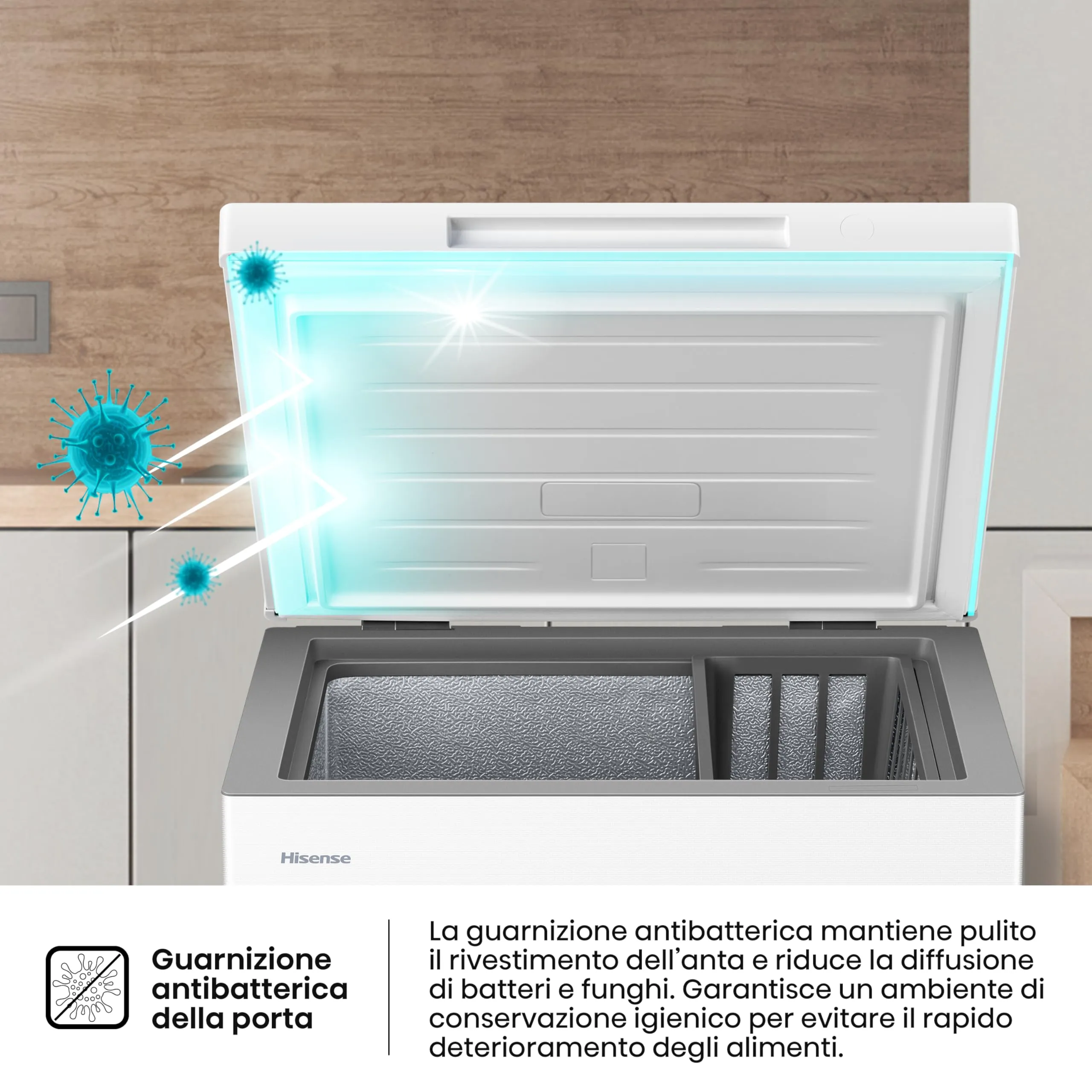 Hisense HCF145E Congelatore a Pozzo 141 Litri, Classe E, Bianco - immagine 9