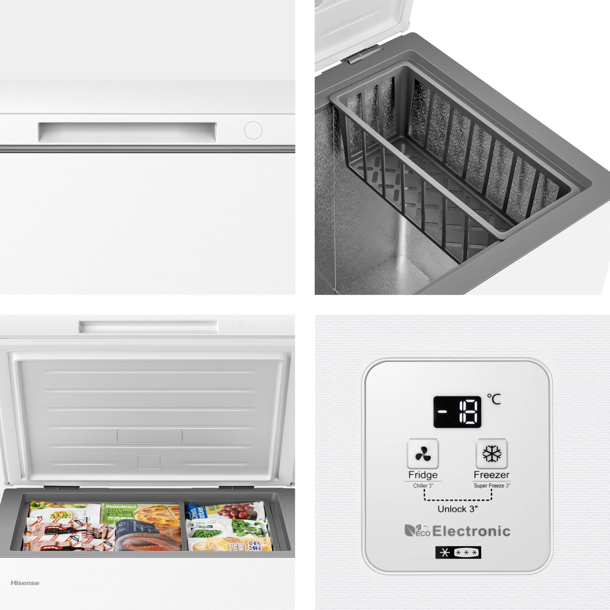 Hisense HCF145E Congelatore a Pozzo 141 Litri, Classe E, Bianco - immagine 11