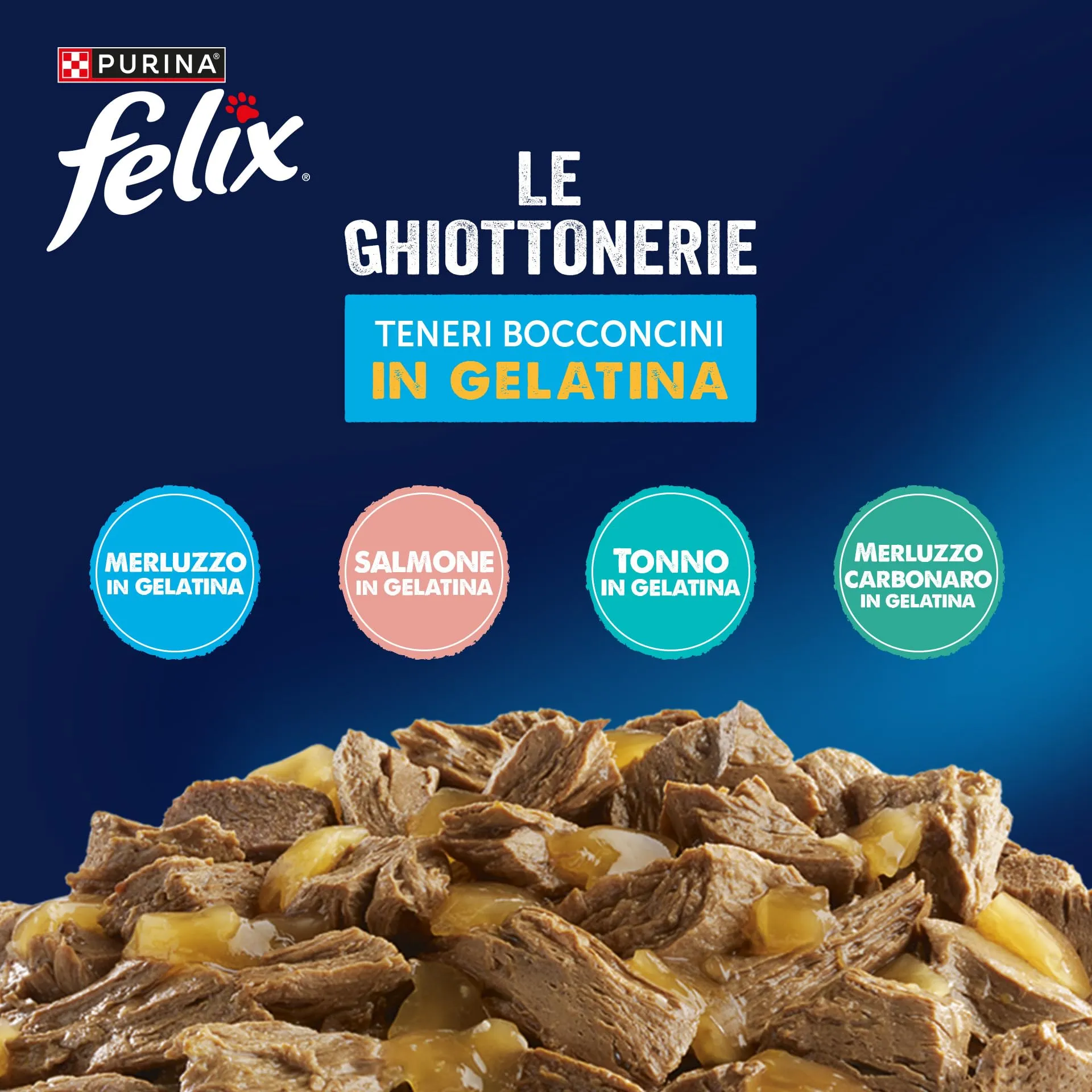 Felix Le Ghiottonerie Cibo Umido per Gatti Adulti, Pesce, 80 x 85g - immagine 2