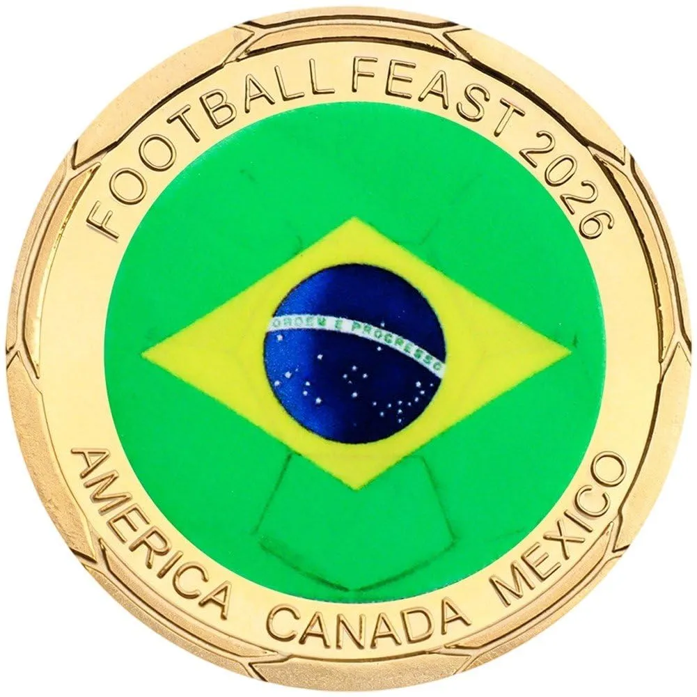 Tsffae Moneta Commemorativa Football Feast 2026, Moneta Sfida World Soccer Game per Tifosi e Collezionisti - immagine 1