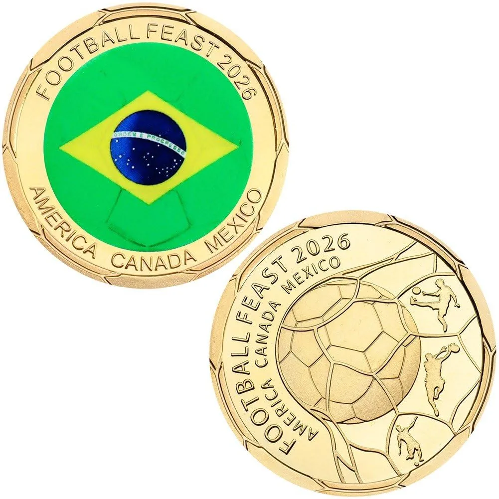 Tsffae Moneta Commemorativa Football Feast 2026, Moneta Sfida World Soccer Game per Tifosi e Collezionisti - immagine 5