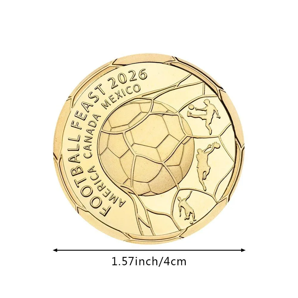 Tsffae Moneta Commemorativa Football Feast 2026, Moneta Sfida World Soccer Game per Tifosi e Collezionisti - immagine 6