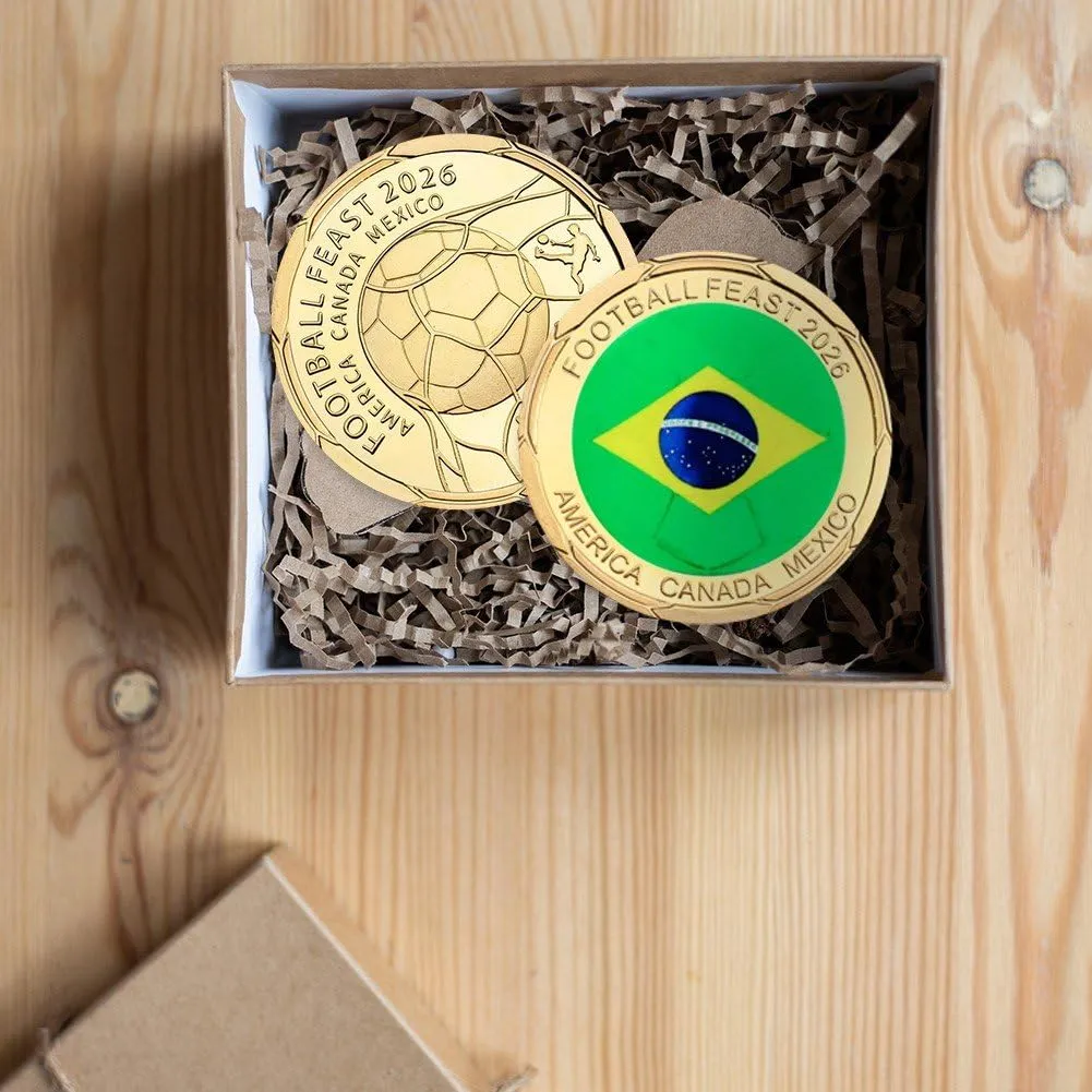 Tsffae Moneta Commemorativa Football Feast 2026, Moneta Sfida World Soccer Game per Tifosi e Collezionisti - immagine 7