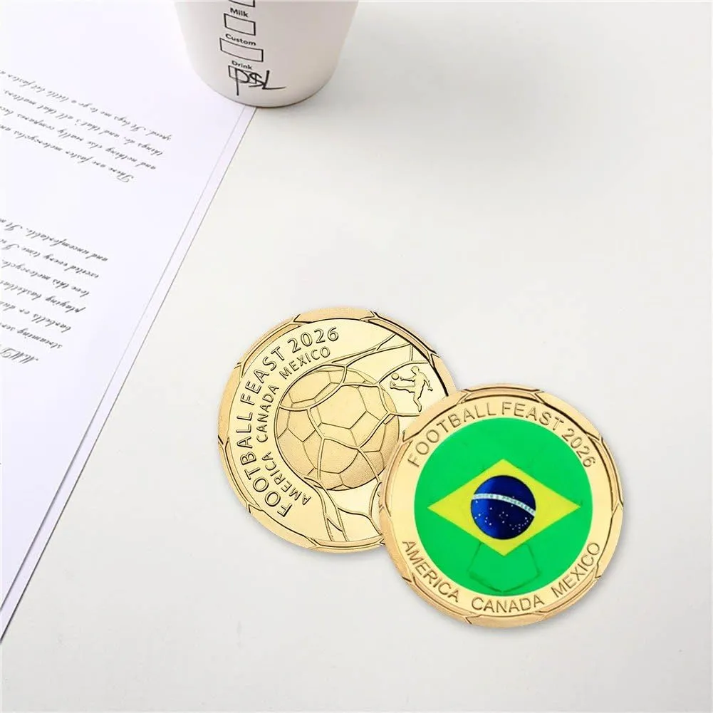 Tsffae Moneta Commemorativa Football Feast 2026, Moneta Sfida World Soccer Game per Tifosi e Collezionisti - immagine 8