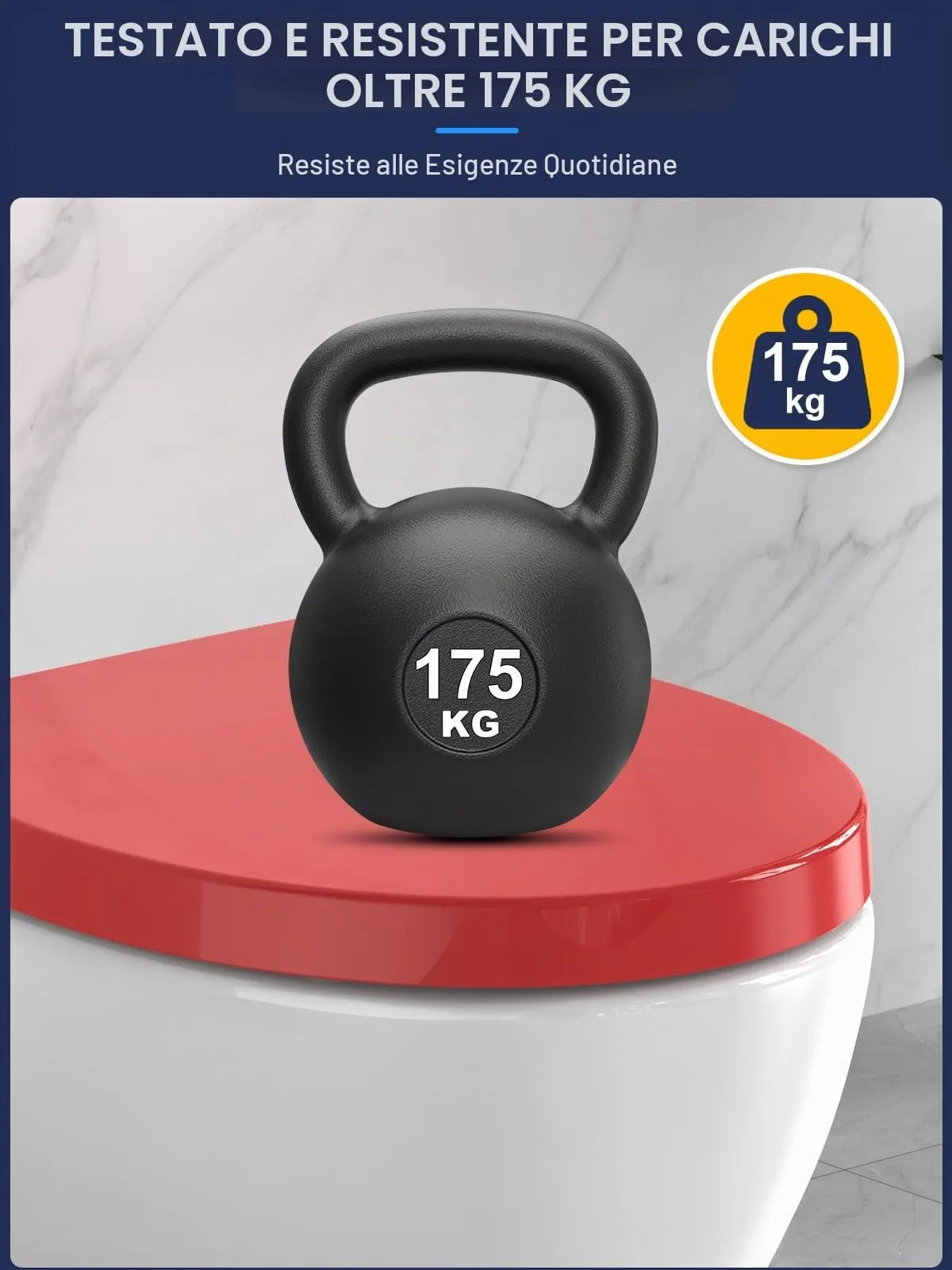 YEAUPE PRO Tavoletta WC Universale Forma O in PP, Chiusura Ammortizzata - immagine 6