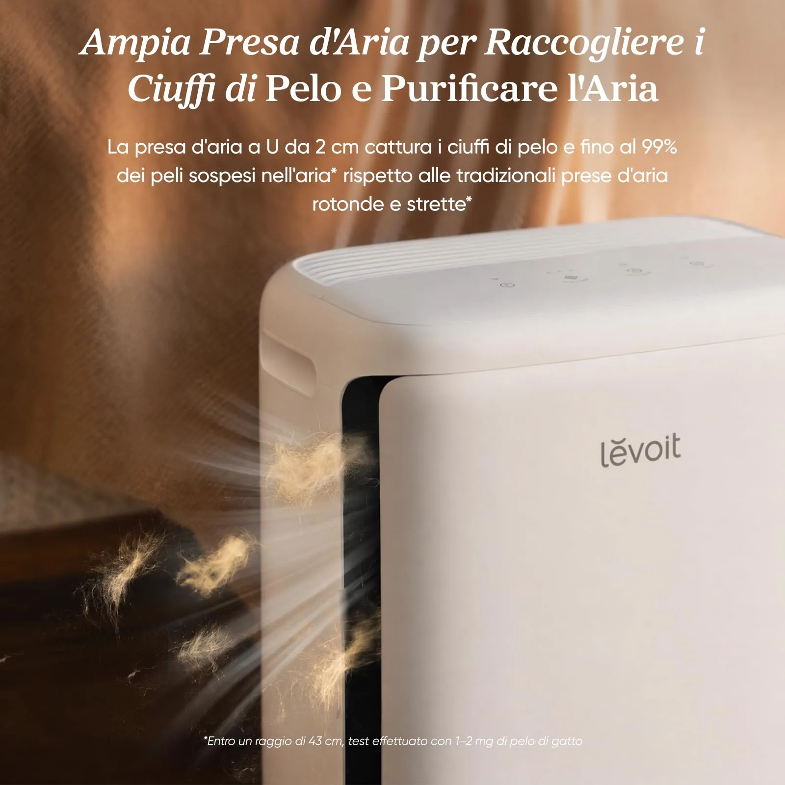 Levoit Vital Pet Pro Purificatore d'Aria per Animali Domestici LAP-P501S, fino a 53m² - immagine 5