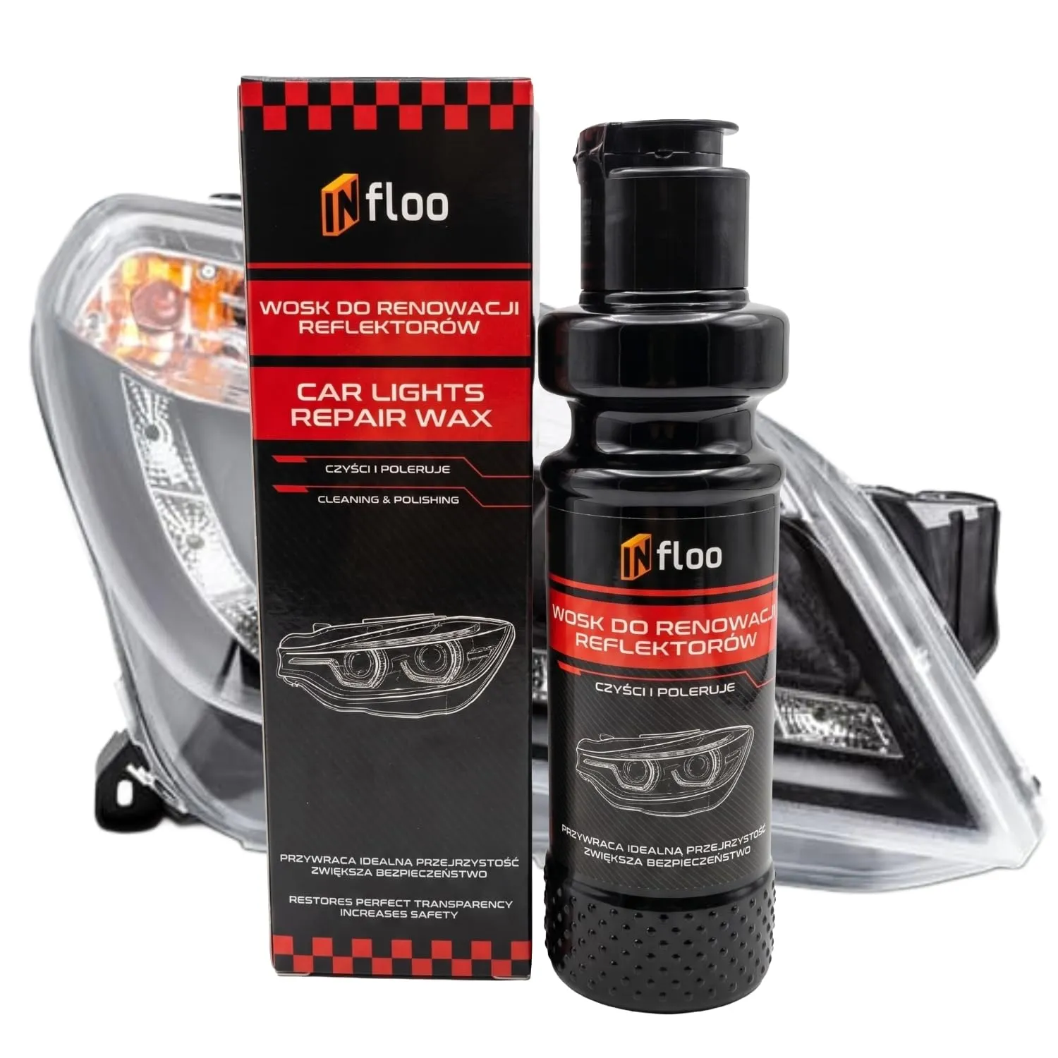 INfloo Cera per Rinnovo Fari Auto, 100 g - immagine 1