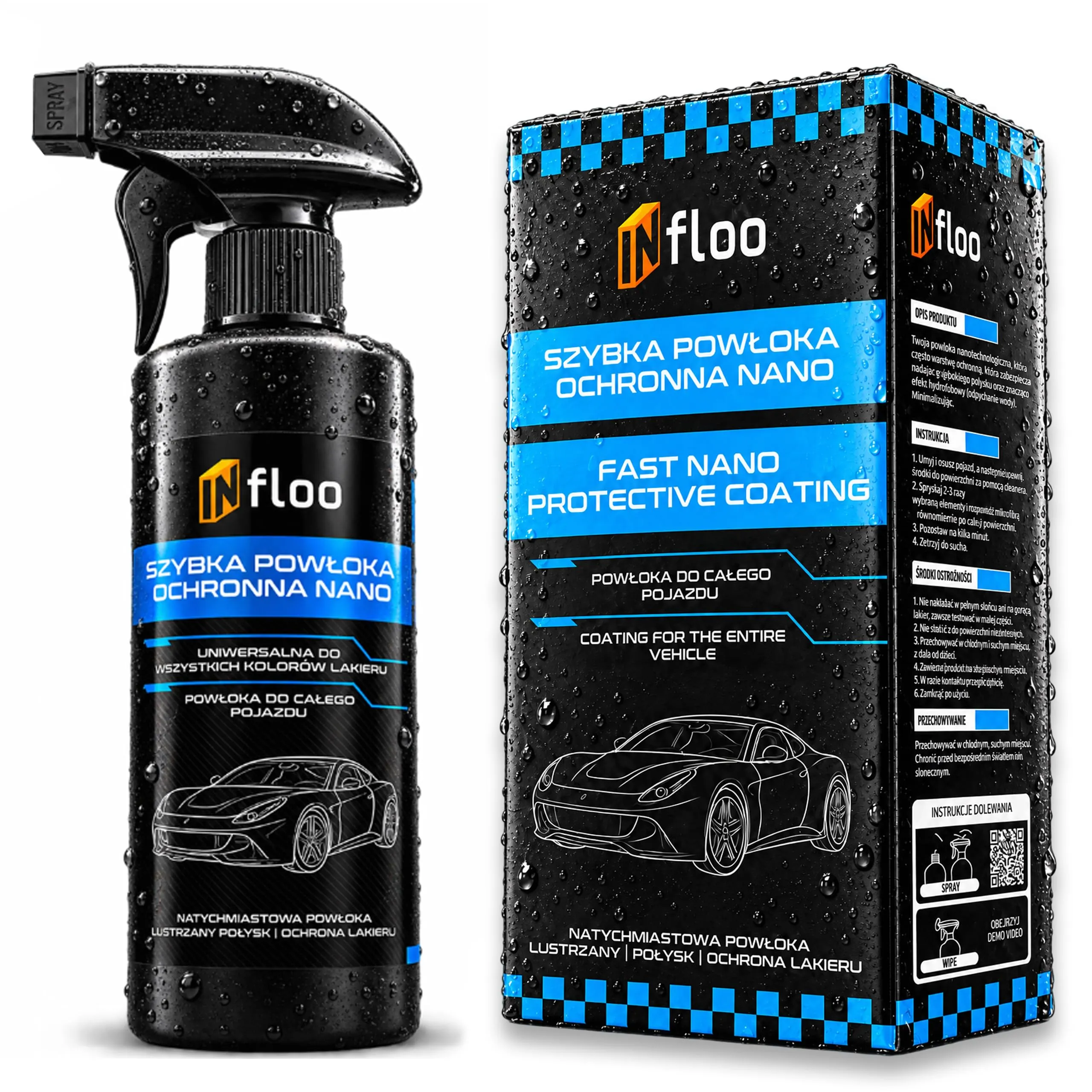INfloo Nano Protezione Vernice Auto, Quick Detailer, 500 ml - immagine 12