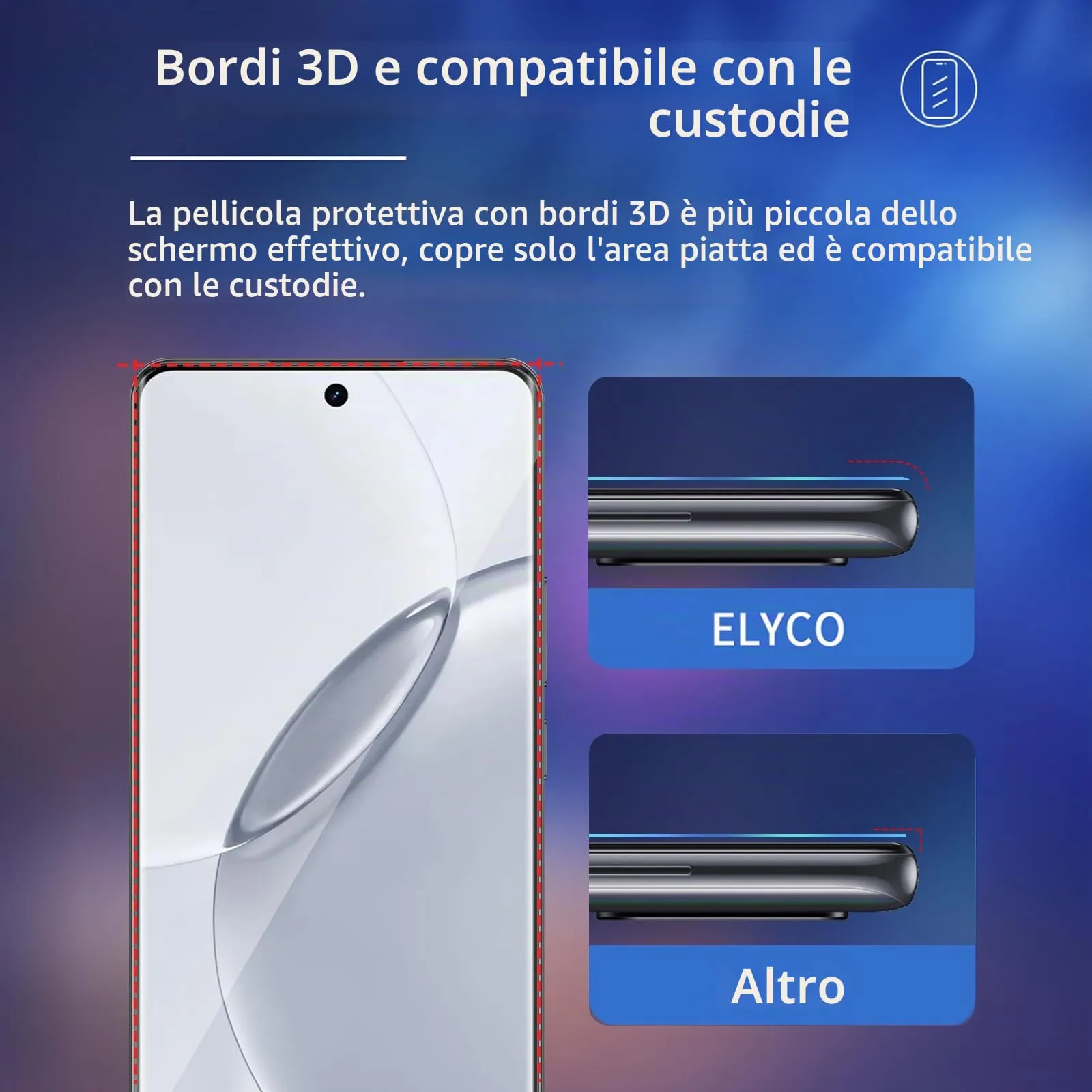 ELYCO Vetro Temperato per Realme 16 Pro Plus 5G, 2+2 Pezzi - immagine 5