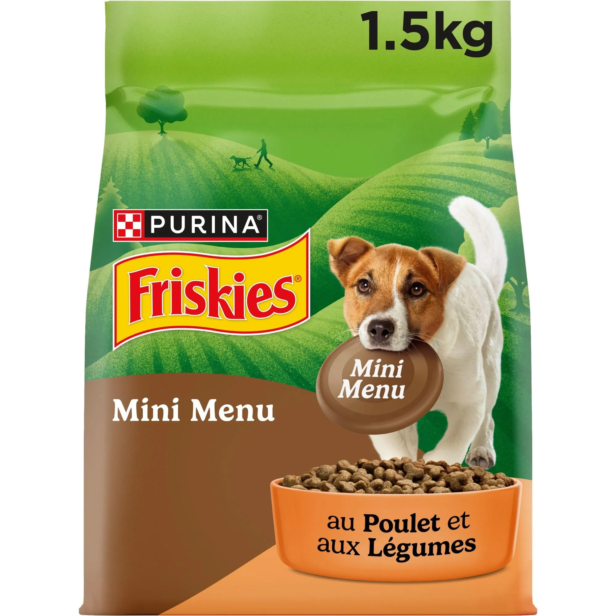 Purina Friskies Mini Menu Vitafit Crocchette per Cani Adulti con Pollo e Verdure, 1.5kg - immagine 1