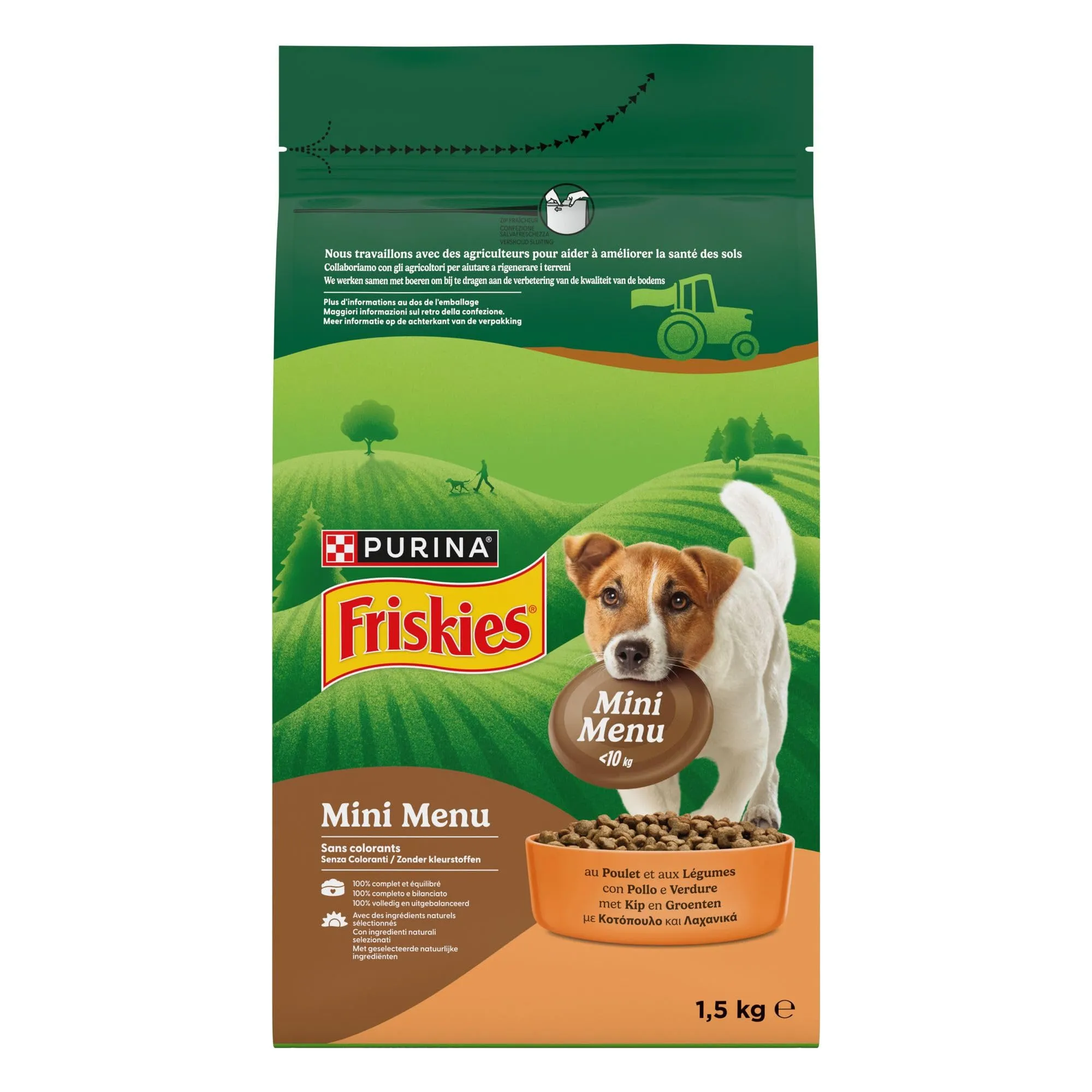 Purina Friskies Mini Menu Vitafit Crocchette per Cani Adulti con Pollo e Verdure, 1.5kg - immagine 2
