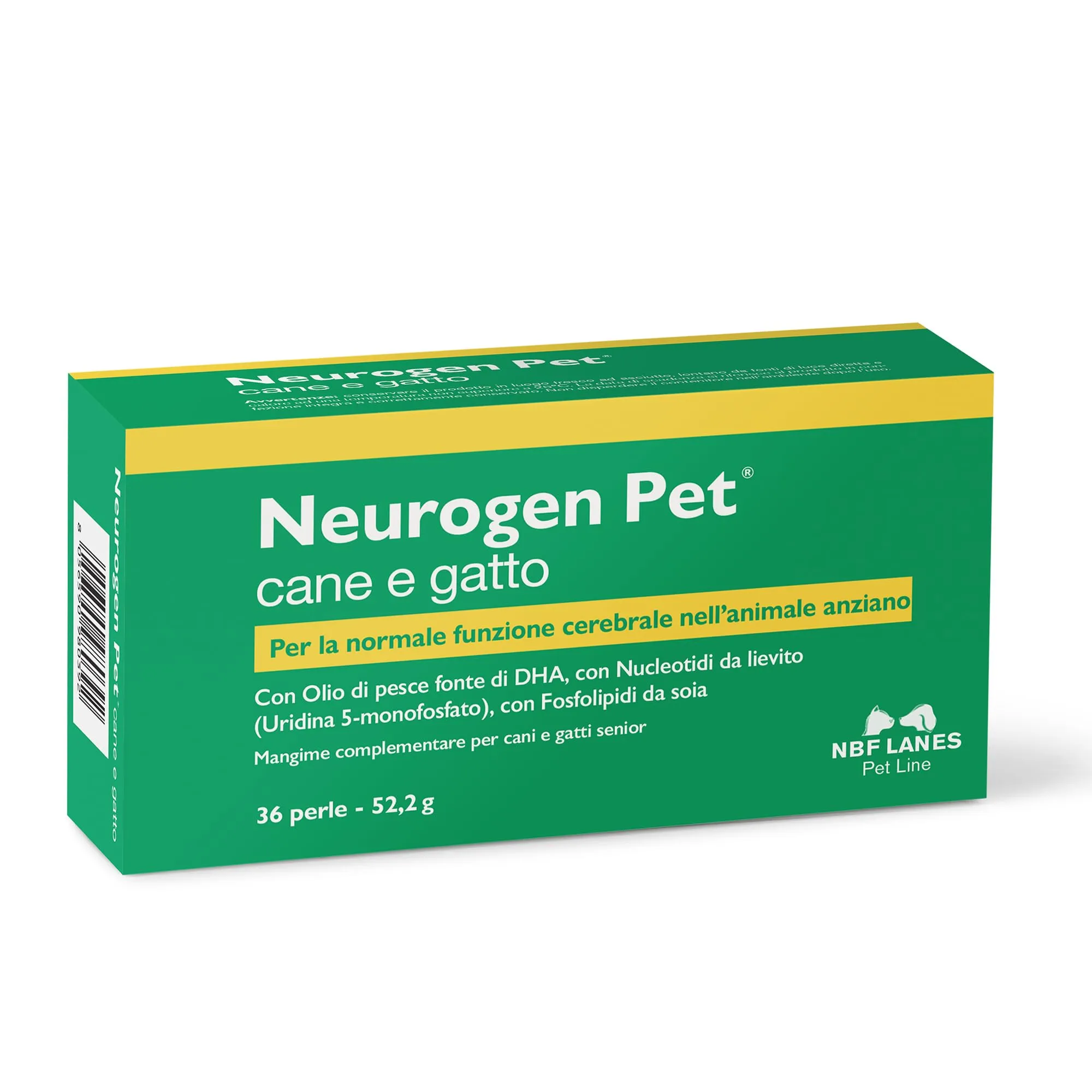 NBF Lanes Neurogen Pet per Cane e Gatto, 36 Perle - immagine 1