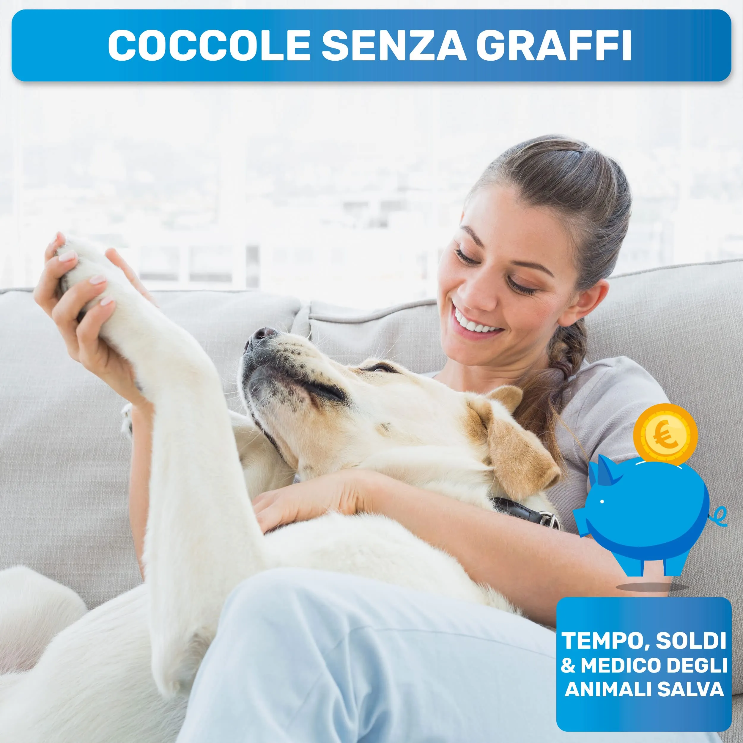 BluePet Tagliaunghie Regolabile per Cane e Gatto, Forbici Unghie Grandi M-XL - immagine 3
