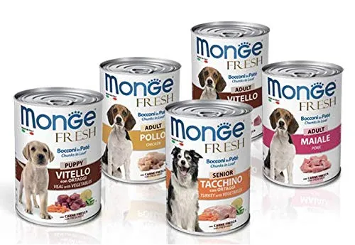 Monge Cibo per cani Fresh Adult Natural Superpremium, 20 scatolette da 400 gr - immagine 1