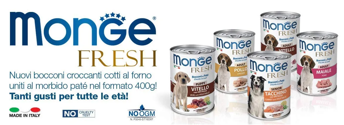 Monge Cibo per cani Fresh Adult Natural Superpremium, 20 scatolette da 400 gr - immagine 2