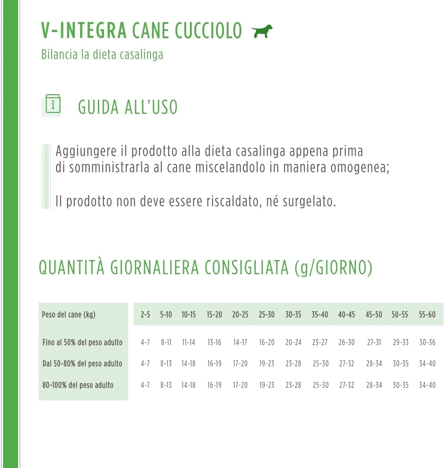 V-INTEGRA Cane Cucciolo Integratore Multivitaminico 500g - immagine 6
