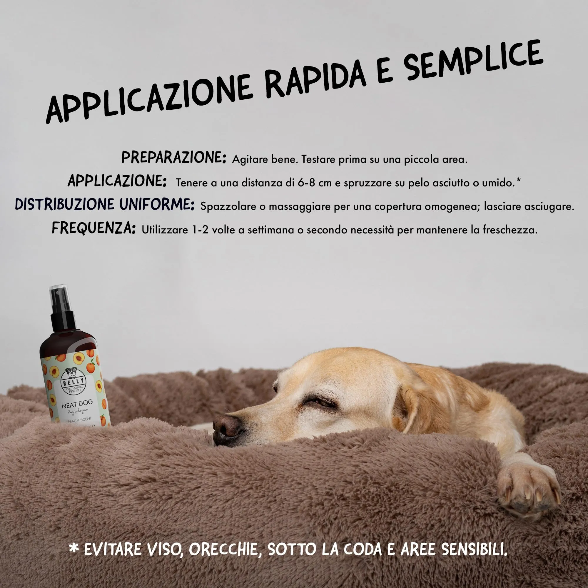 BELLY Profumo per Cani Fiori di Pesco, Spray Deodorante Naturale e Vegan, 250 ml - immagine 7