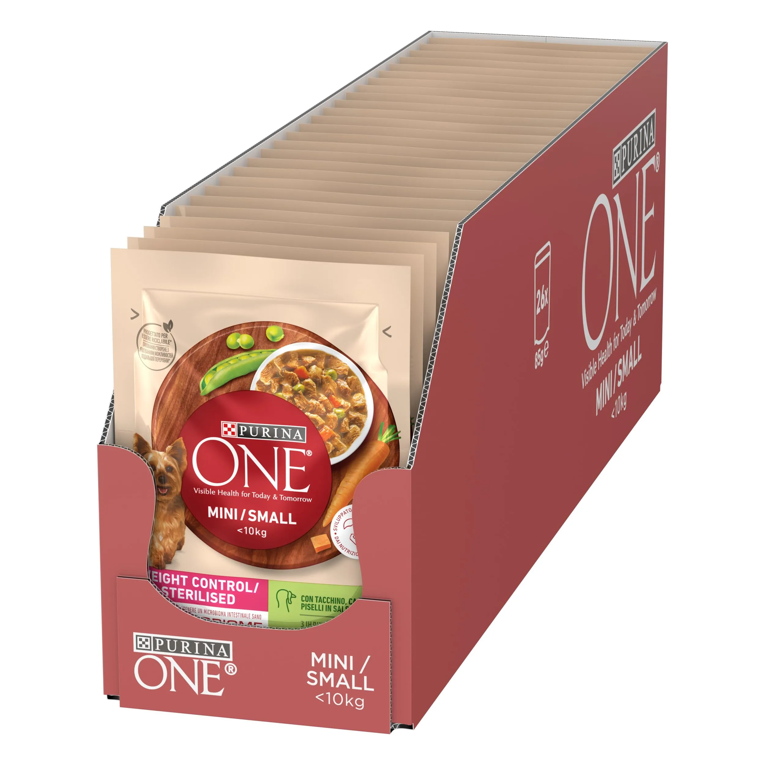 Purina One Small&Mini Cibo Umido per Cani Adulti, 26 x 85g - immagine 3