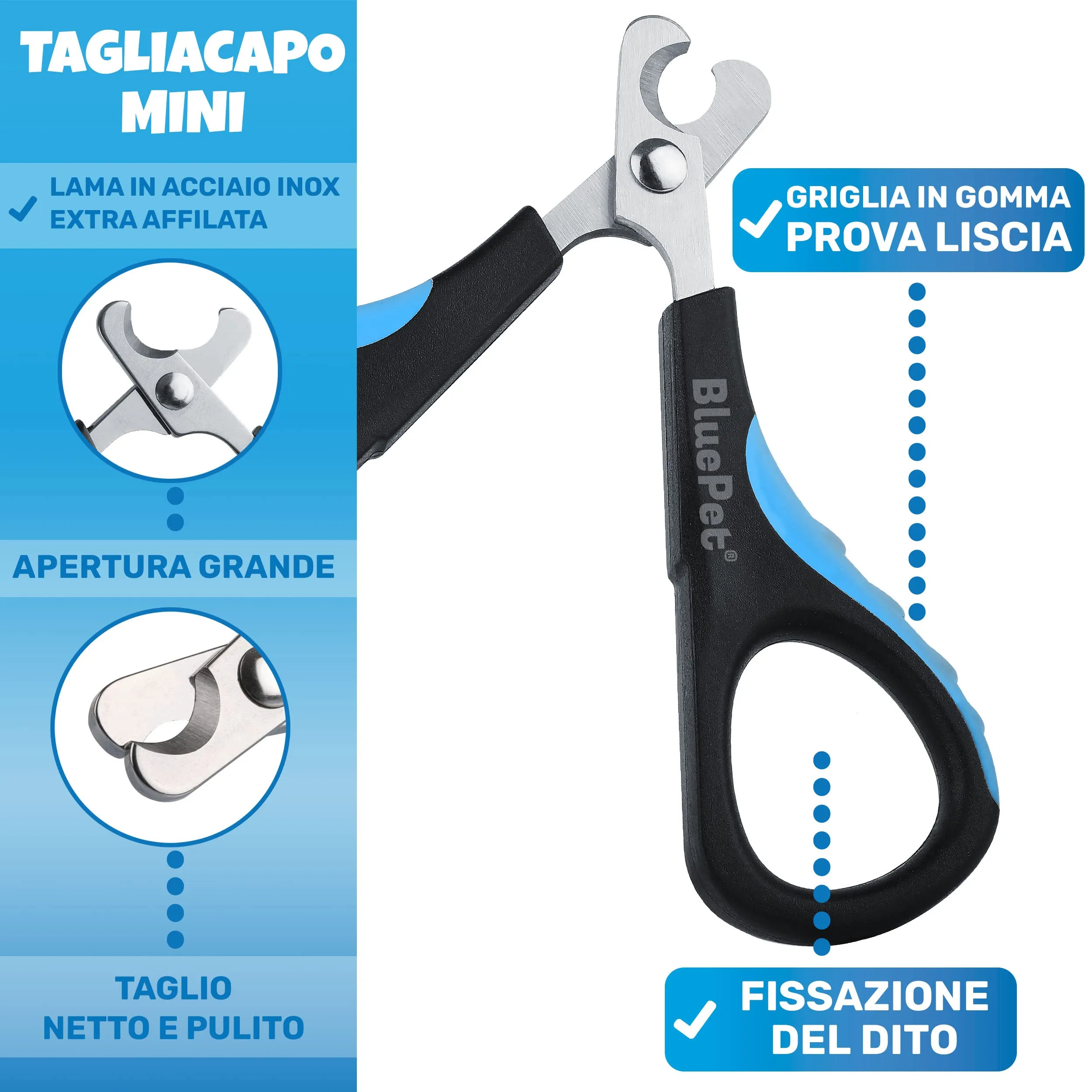 BluePet Tagliaunghie per Cane e Gatto, Forbici per Piccoli Animali, Rosa - immagine 6